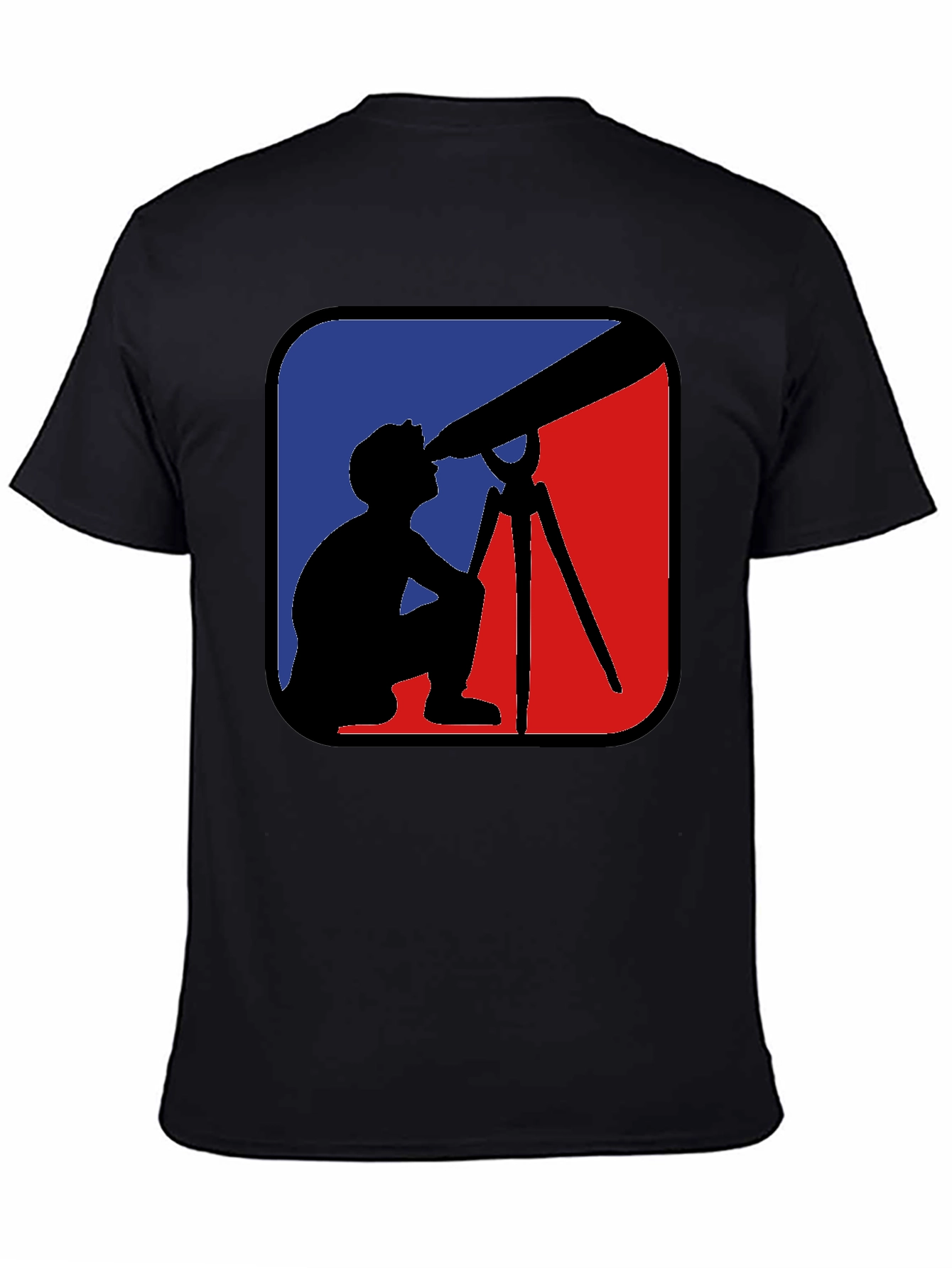Telescope Observer Graphic Tee - Black Cotton Comfort