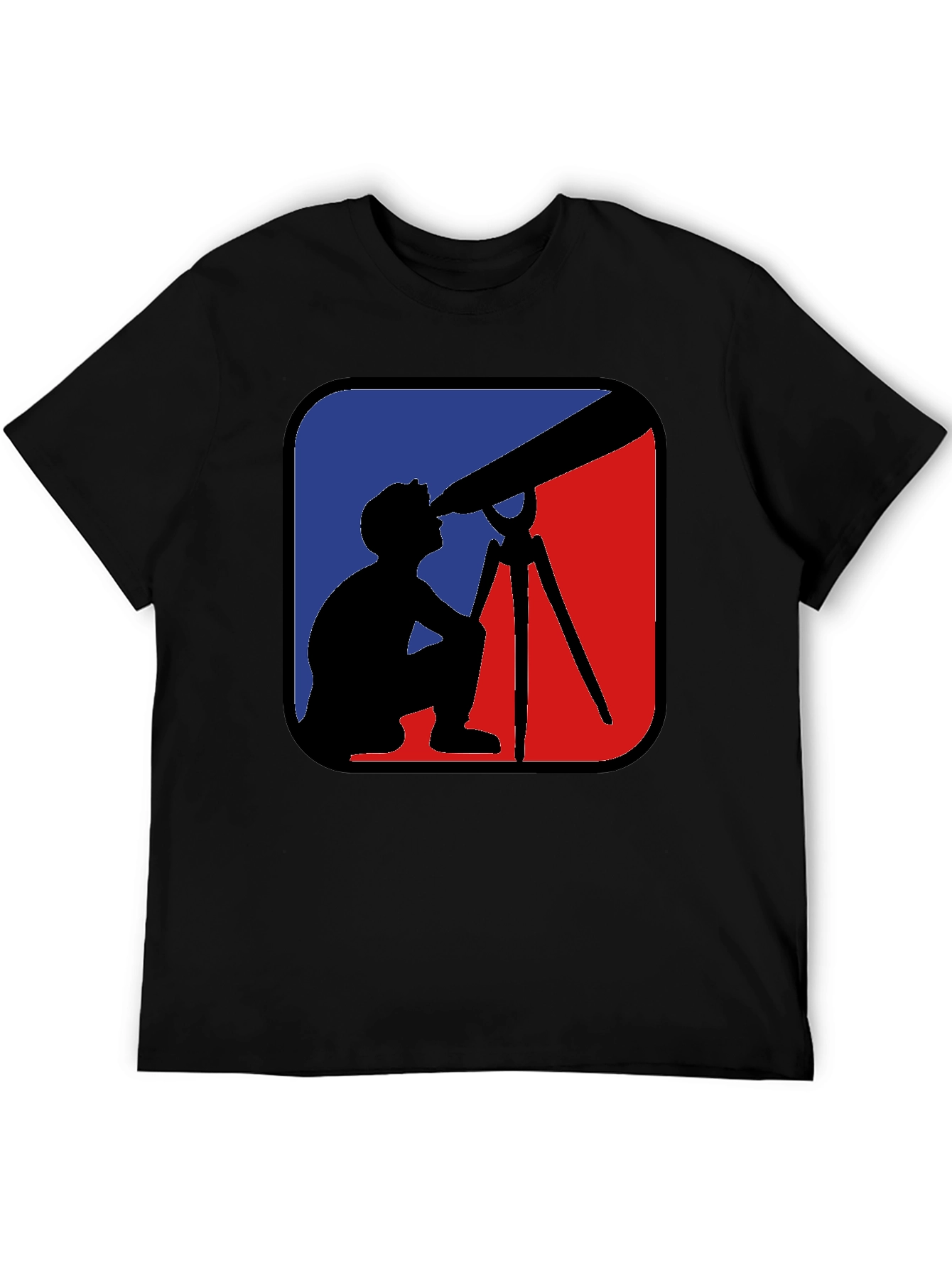 Telescope Observer Graphic Tee - Black Cotton Comfort