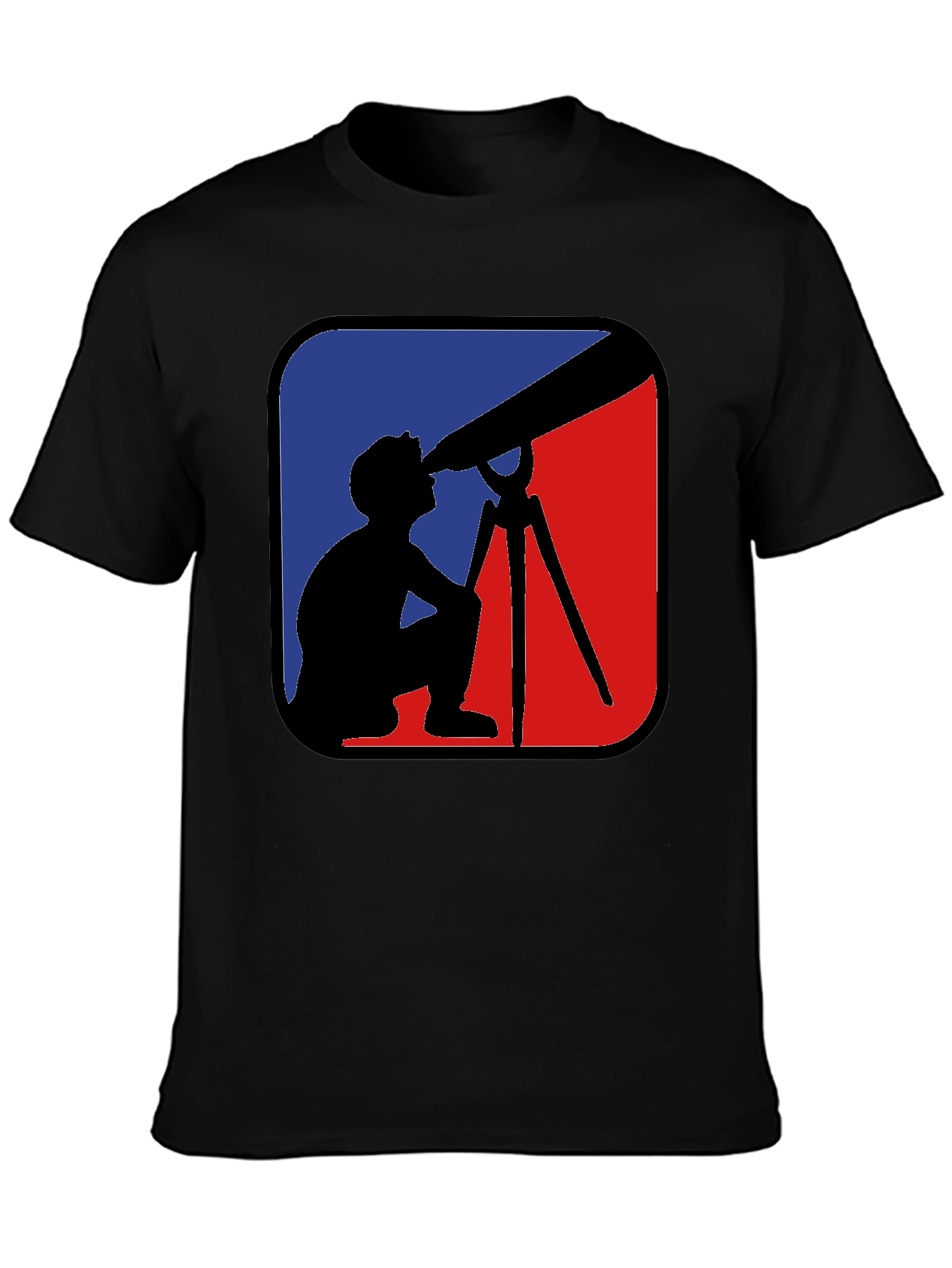 Telescope Observer Graphic Tee - Black Cotton Comfort