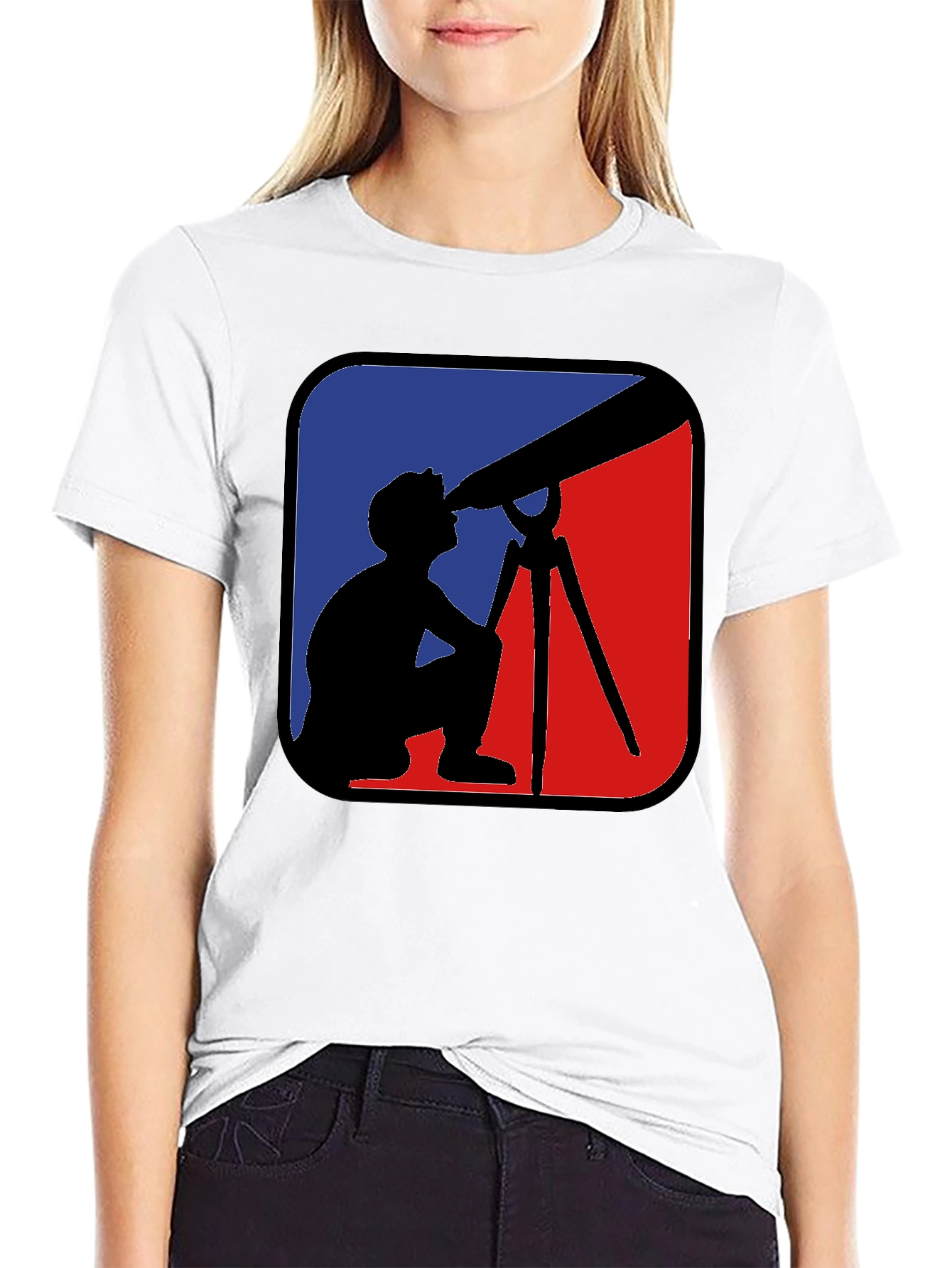 Telescope Observer Graphic Tee - Black Cotton Comfort