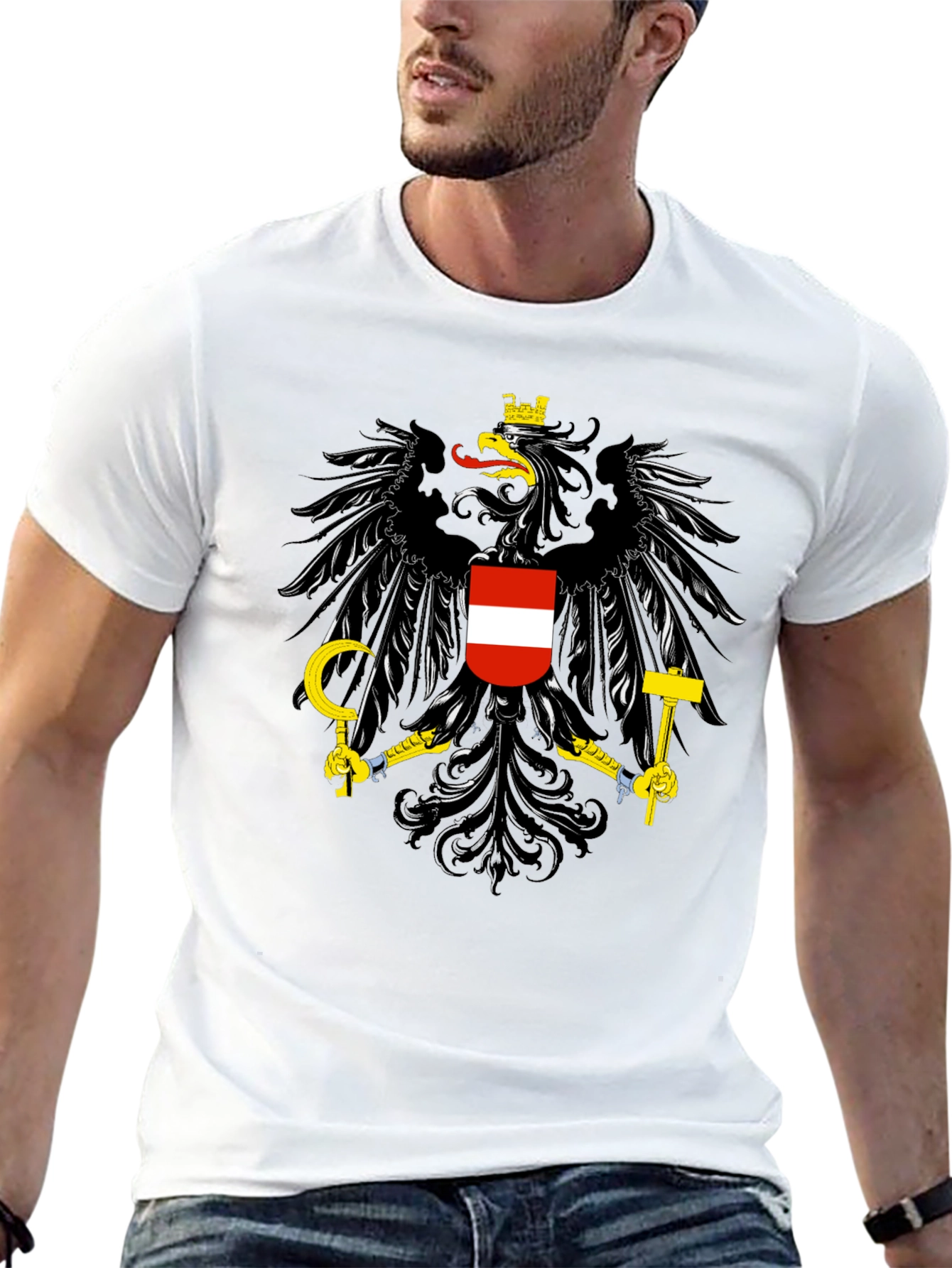 Austrian Coat of Arms Black T-Shirt