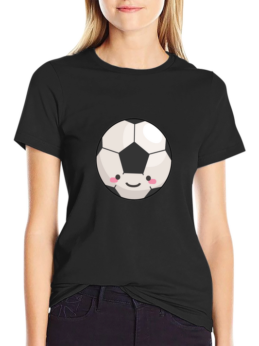 Cute Soccer Ball Graphic T-Shirt