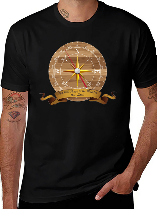 Compass Wanderer Tee - Not All Who Wander Are Lost T-Shirt