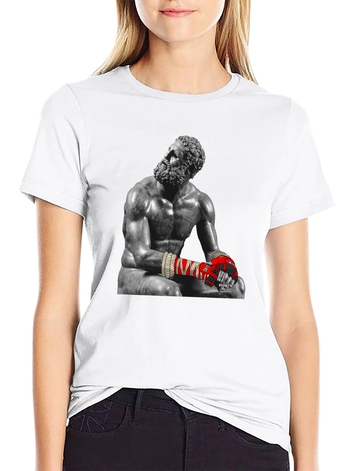 The Boxer Statue Graphic Tee - Unique Design