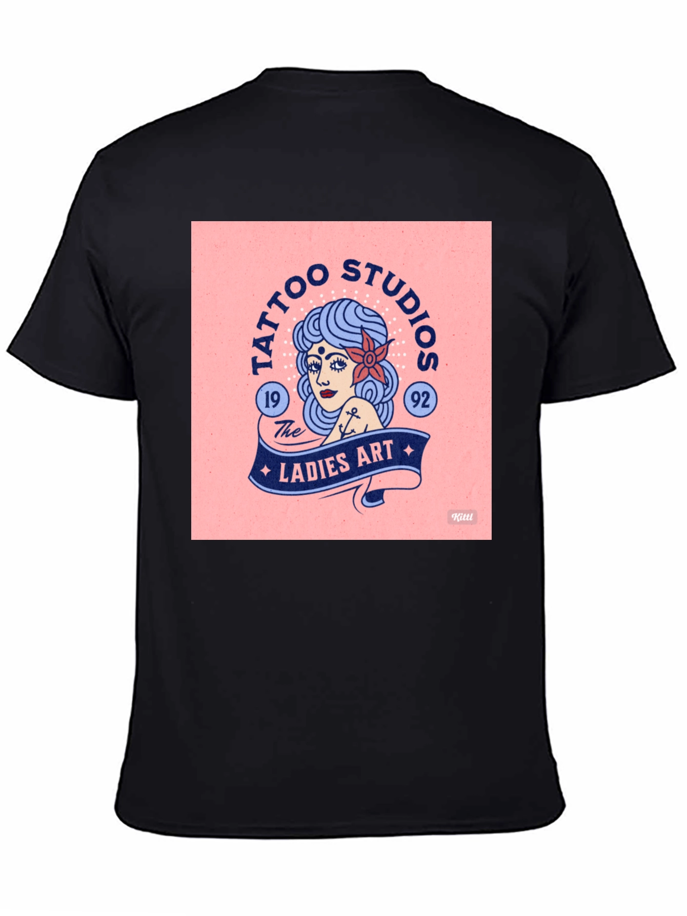 Tattoo Ladies Art Black T-Shirt