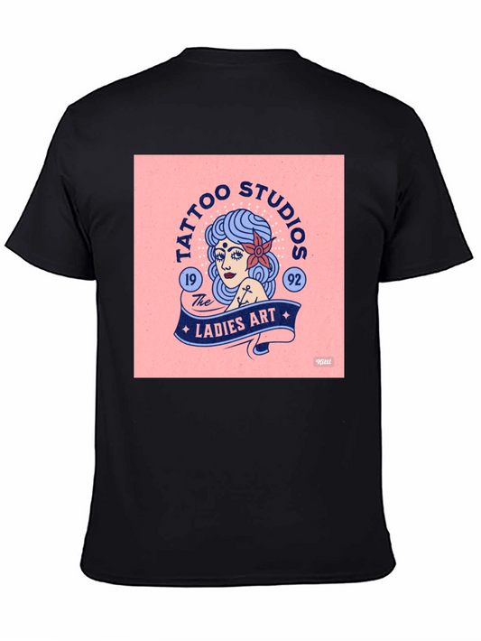 Tattoo Ladies Art Black T-Shirt