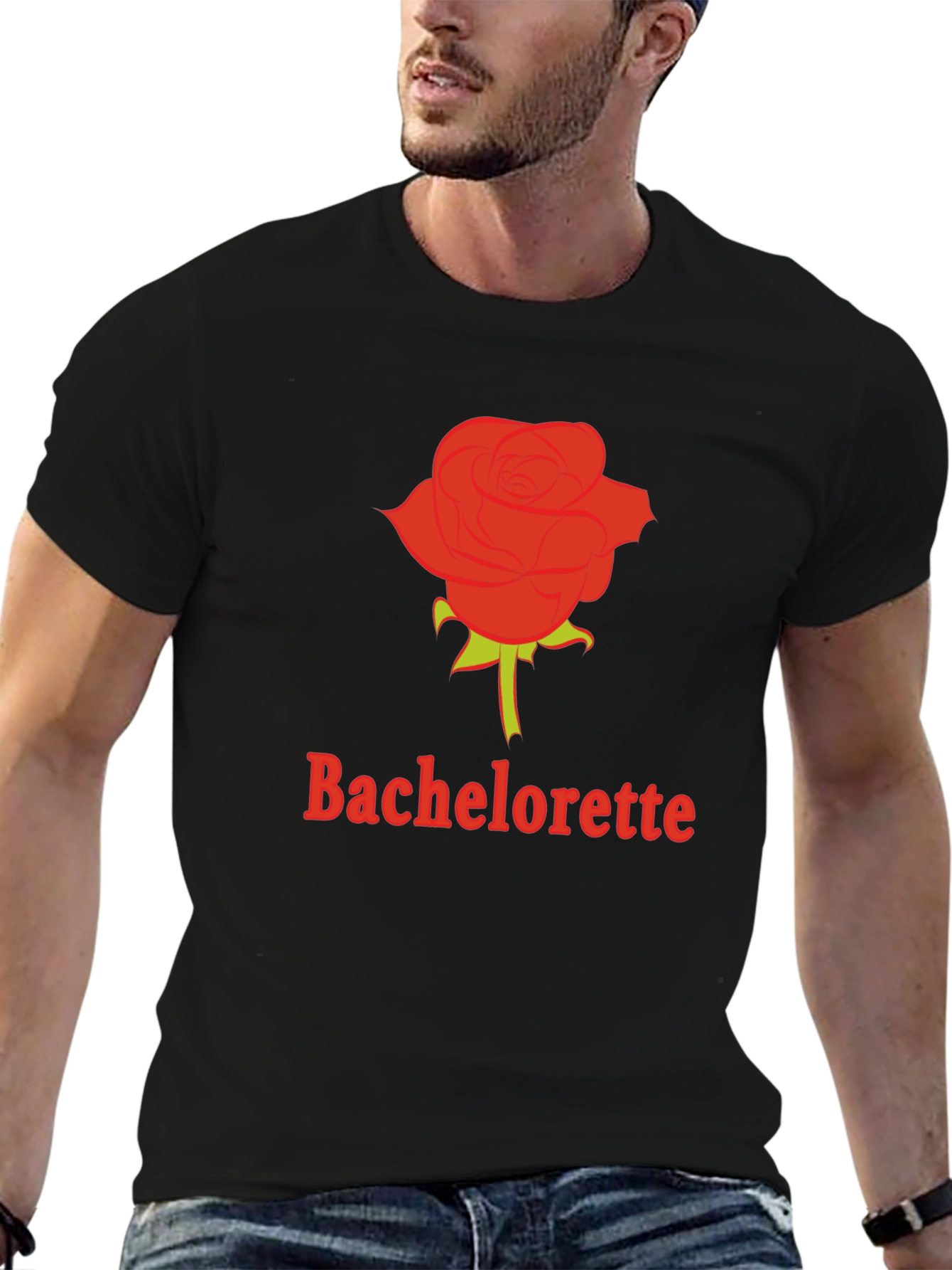Bachelorette Rose Graphic T-Shirt - Party Ready!