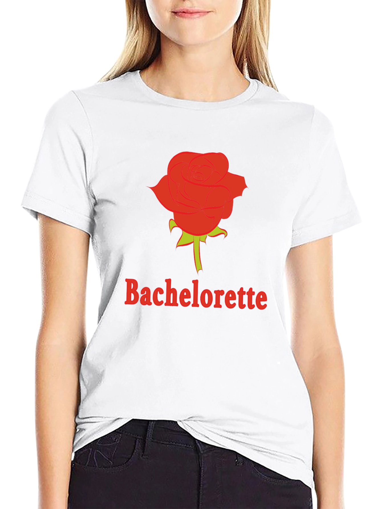 Bachelorette Rose Graphic T-Shirt - Party Ready!