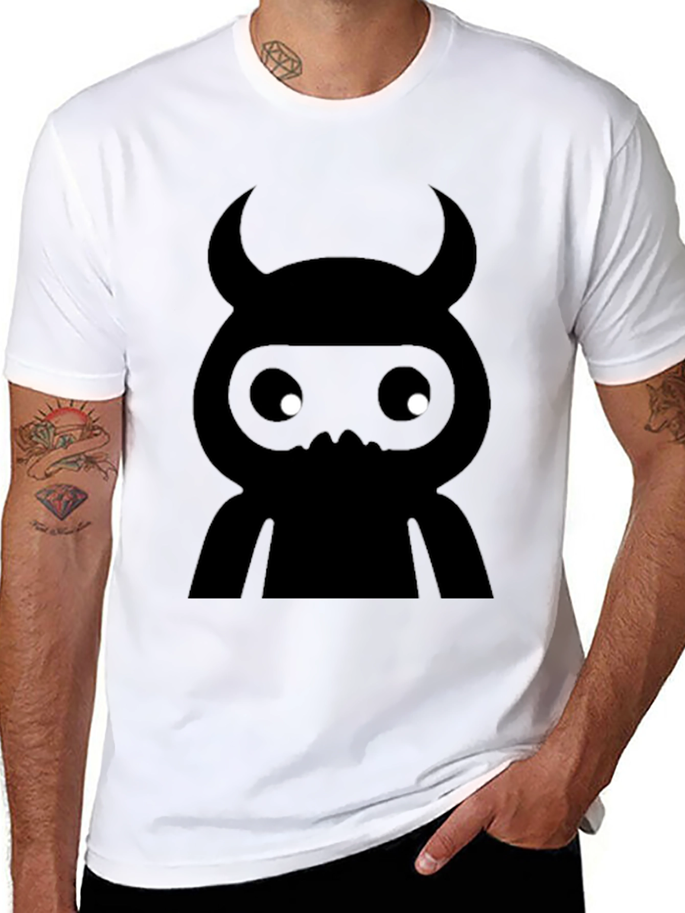 Black Devil Graphic Tee - Mens Casual Shirt