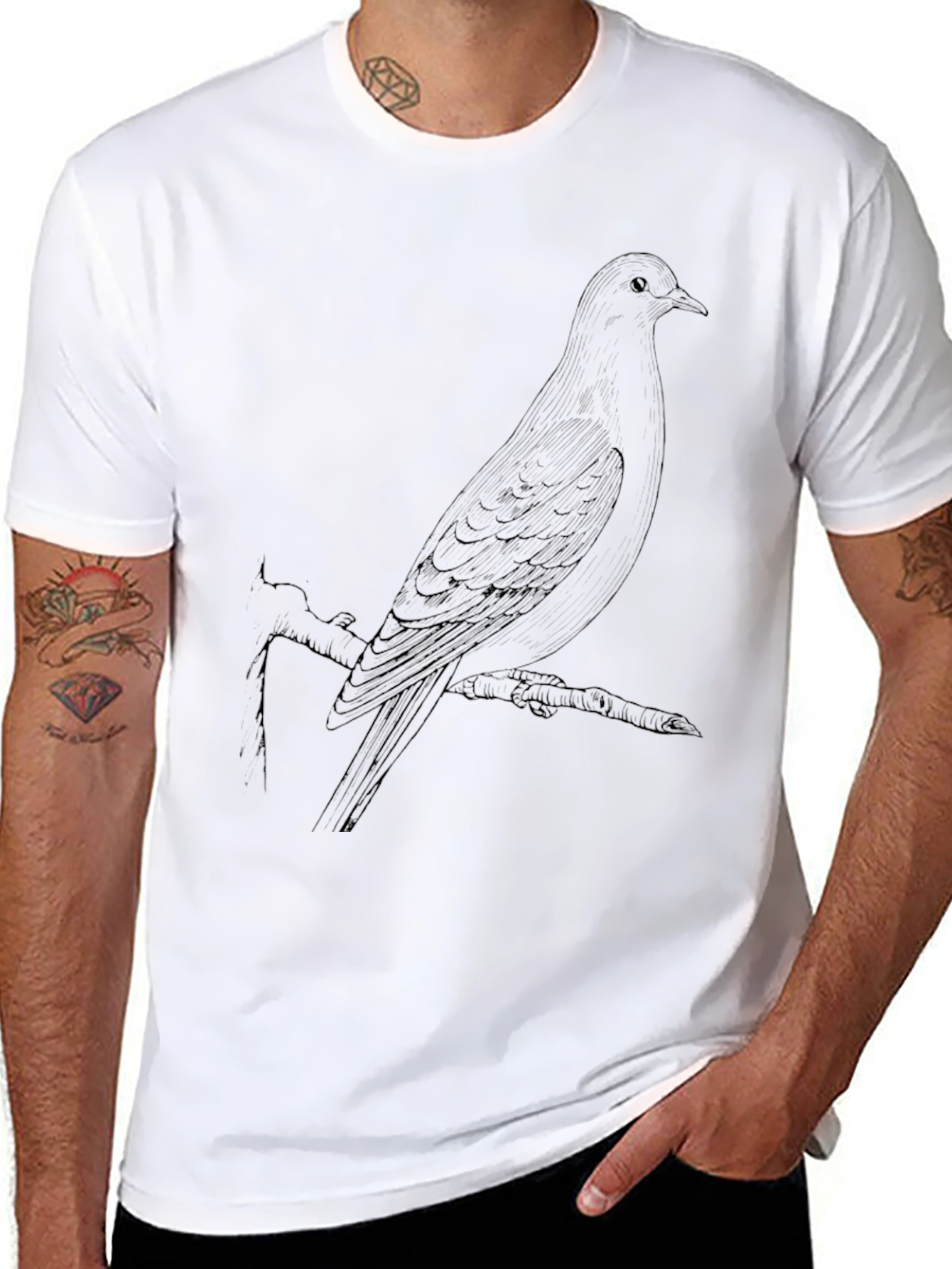 Bird Graphic Tee - Classic Black T-Shirt