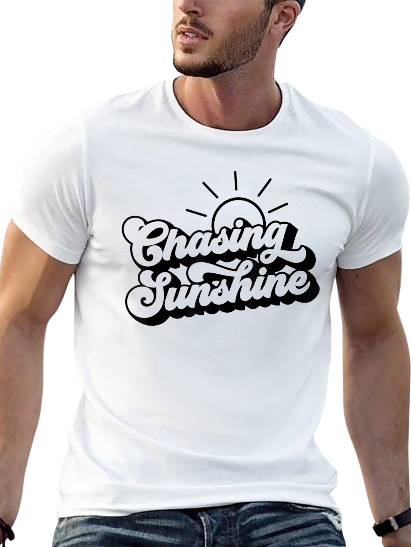 Chasing Sunshine Black Graphic Tee