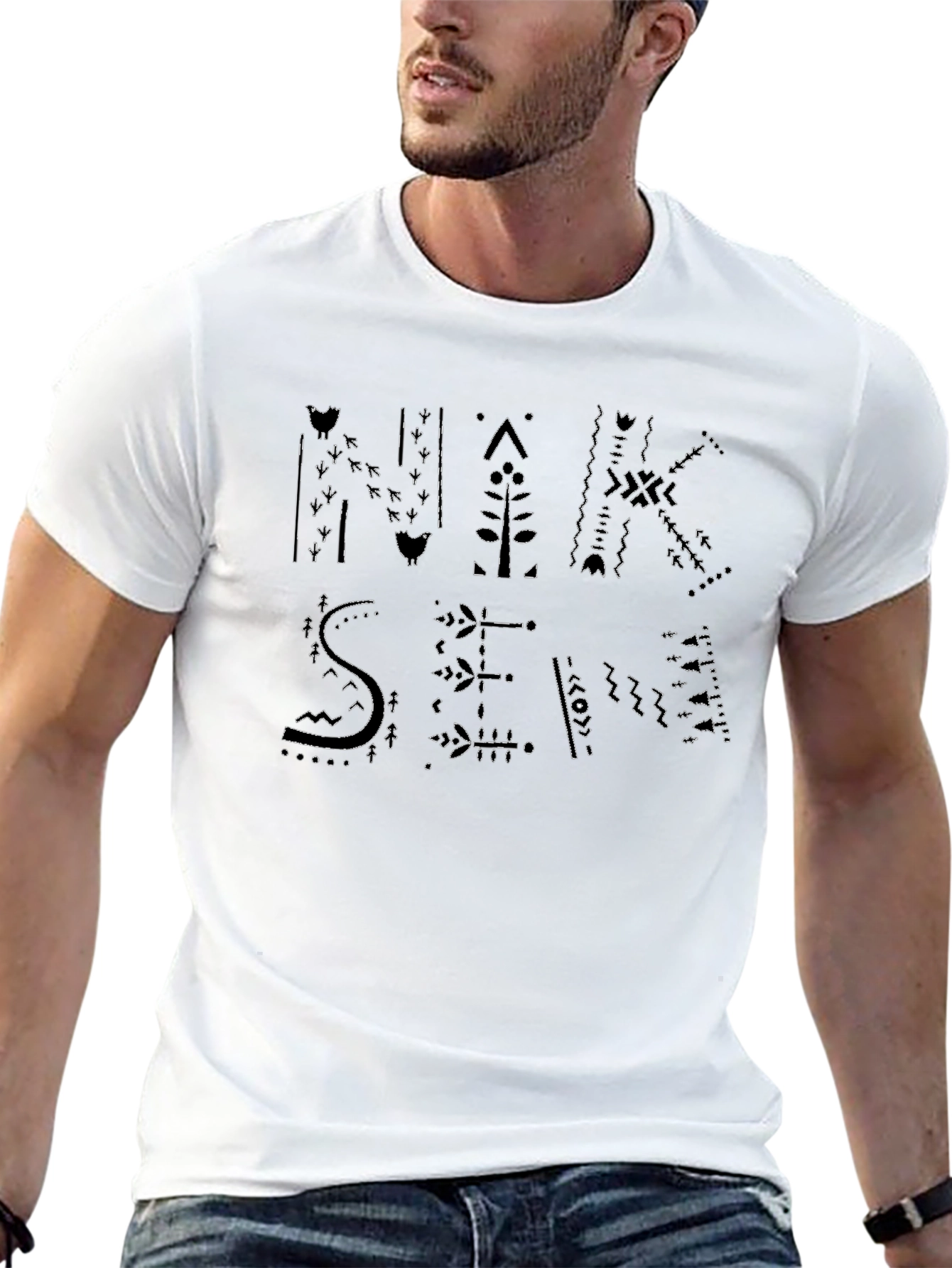 Tribal Print Graphic Tee