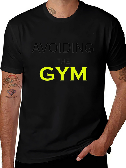 Avoiding The Gym T-Shirt - Funny Fitness Humor Tee