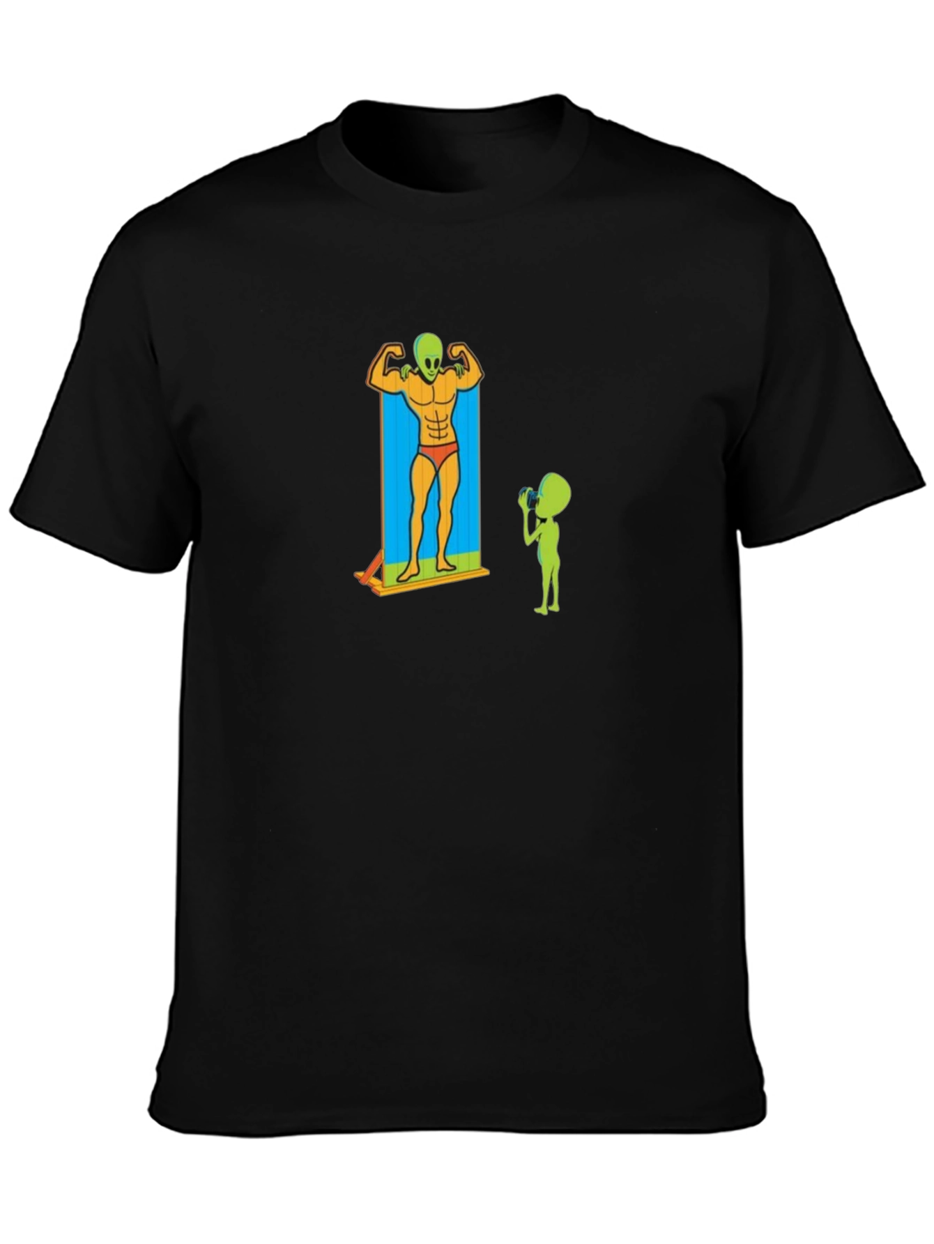 Alien Gym Humor Graphic T-Shirt