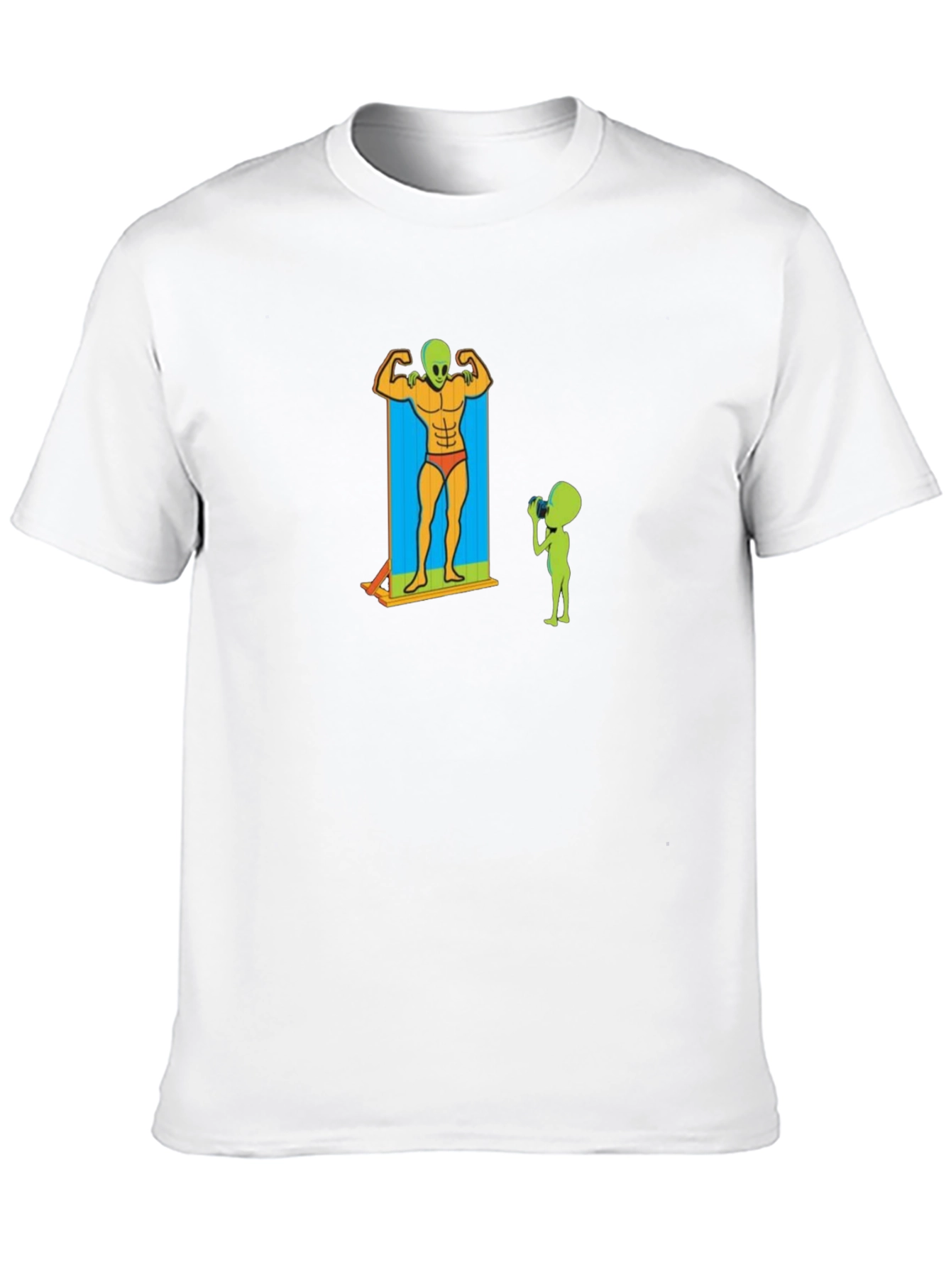 Alien Gym Humor Graphic T-Shirt
