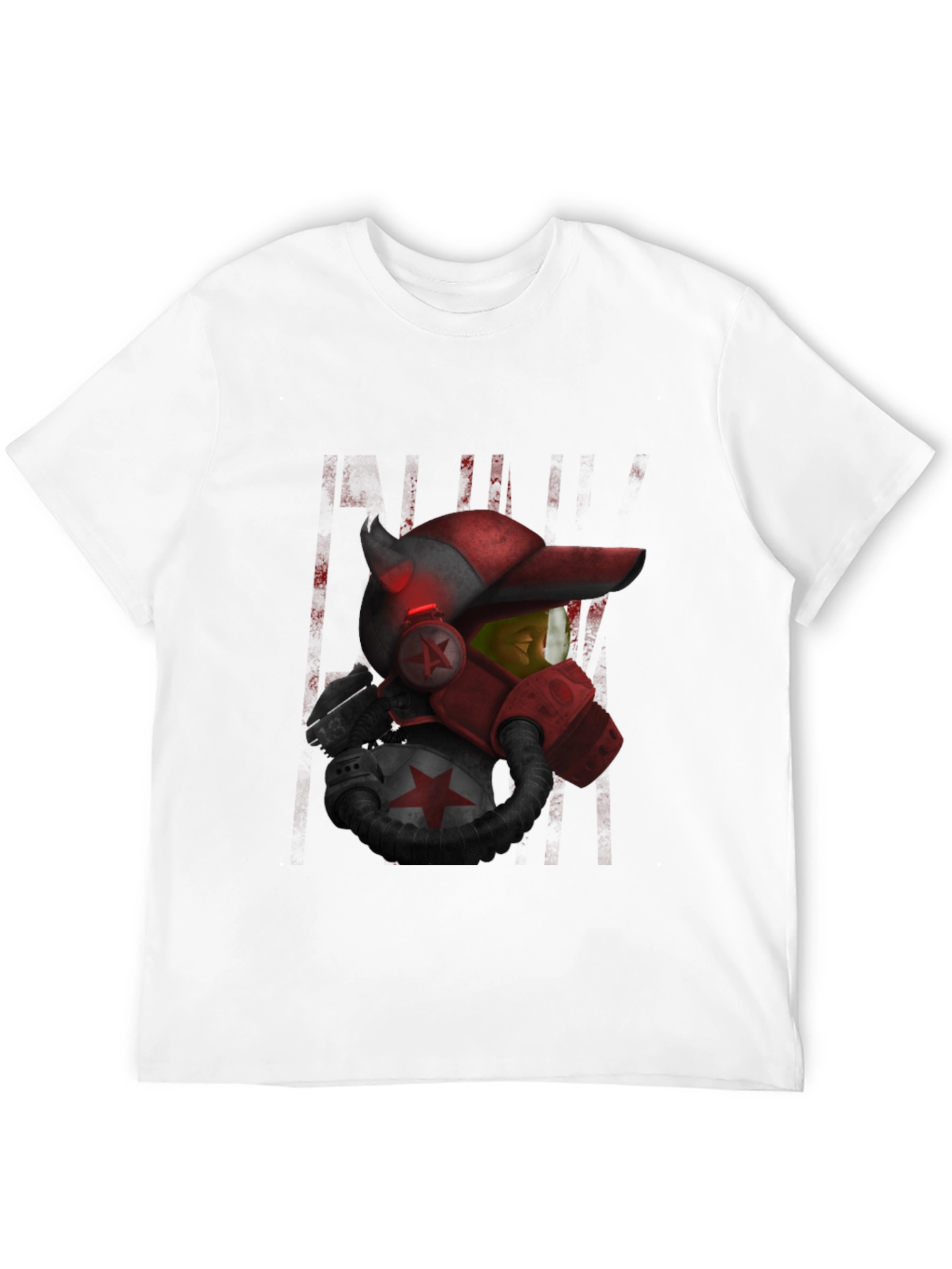Sci-Fi Soldier Graphic Black T-Shirt