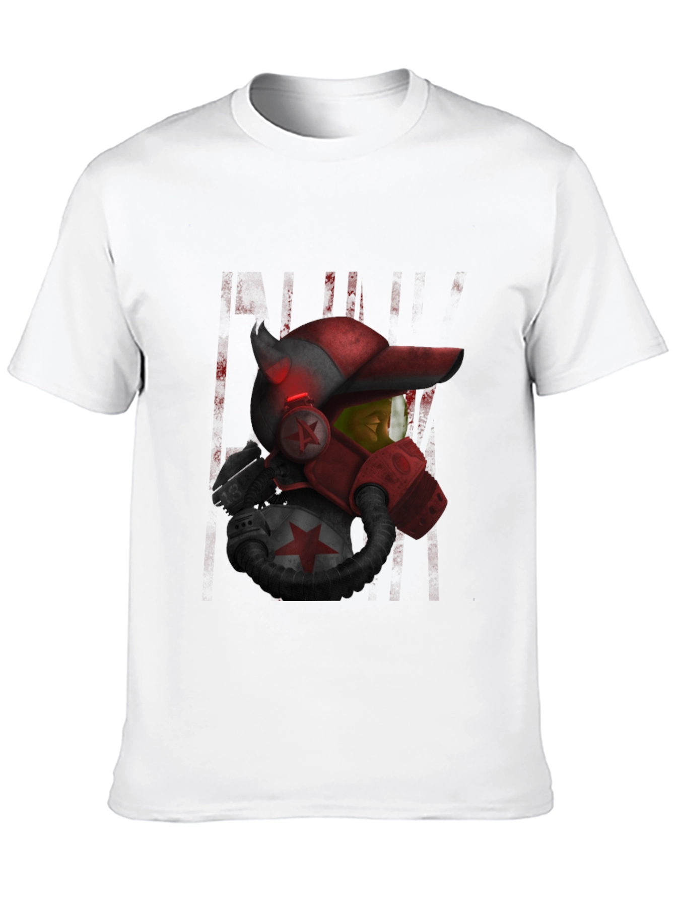 Sci-Fi Soldier Graphic Black T-Shirt