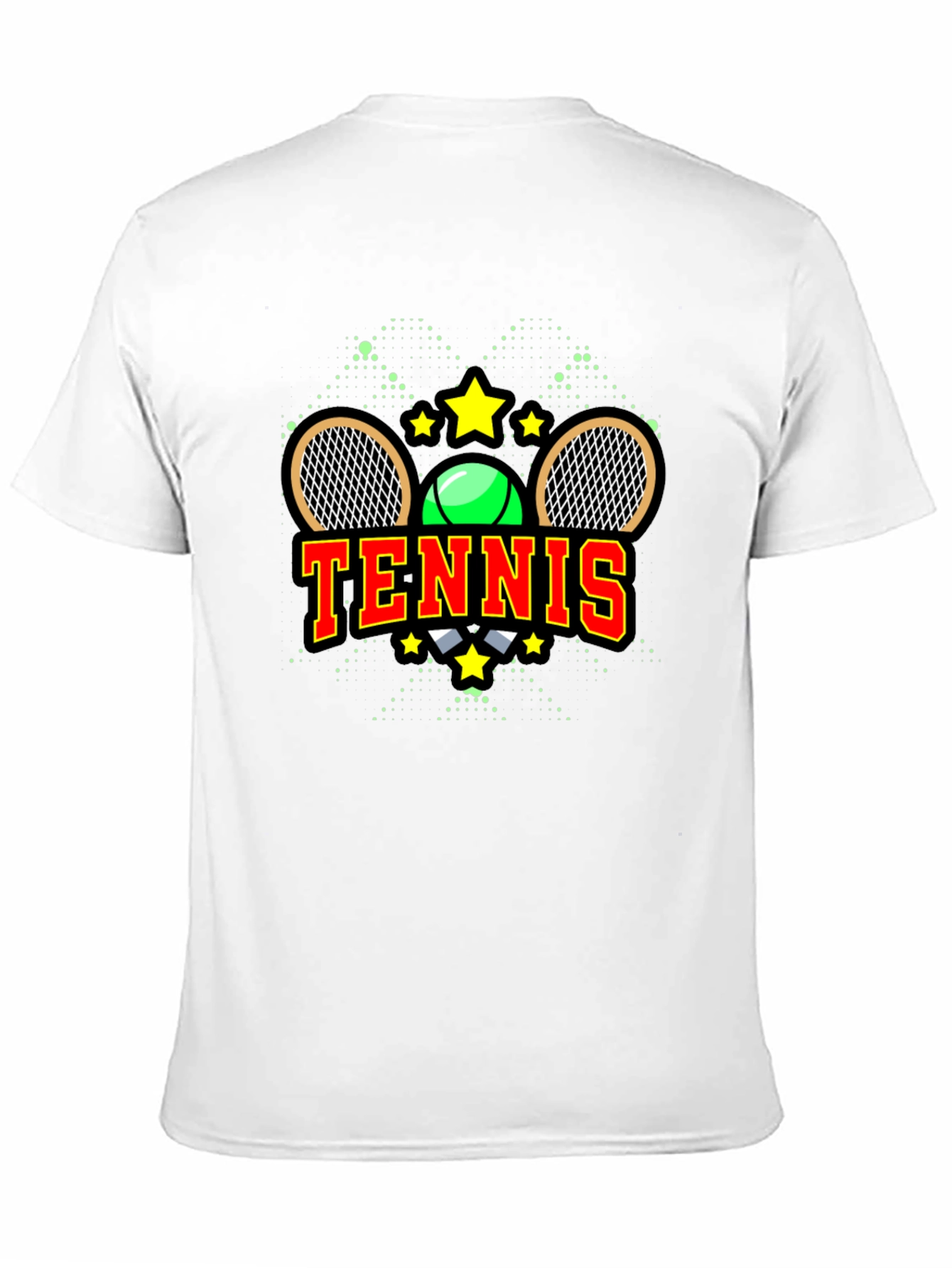Tennis Graphic Tee - Black Cotton Blend