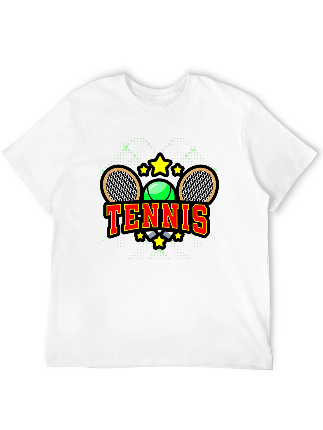 Tennis Graphic Tee - Black Cotton Blend