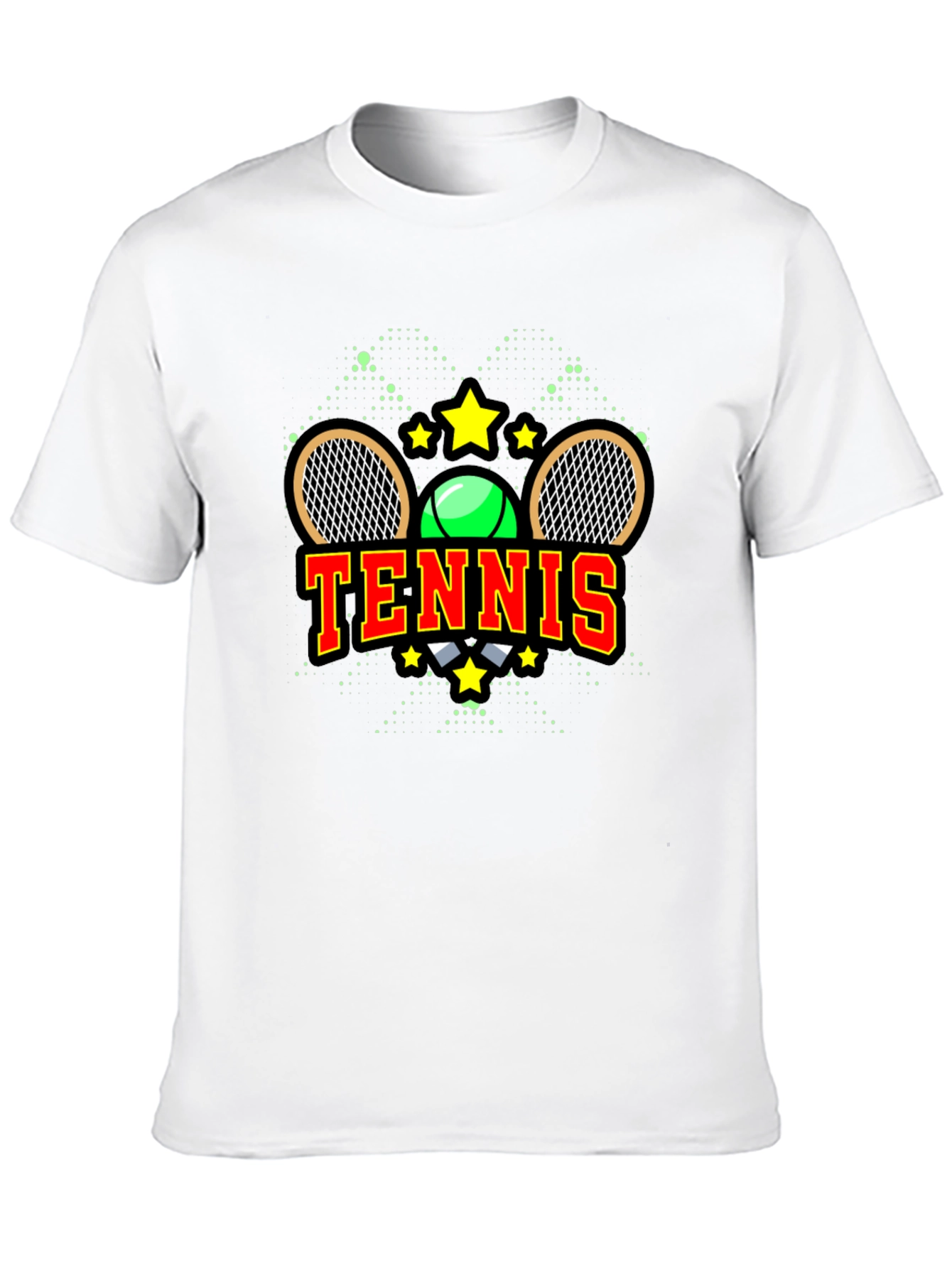 Tennis Graphic Tee - Black Cotton Blend