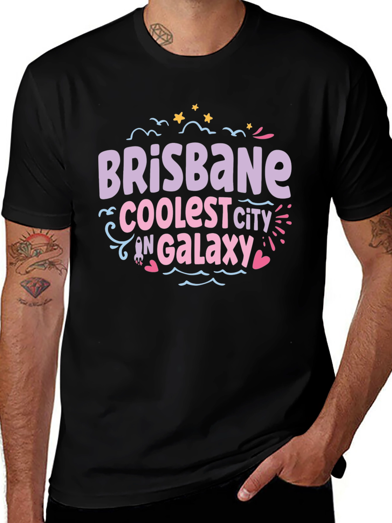 Brisbane Coolest City in Galaxy T-Shirt