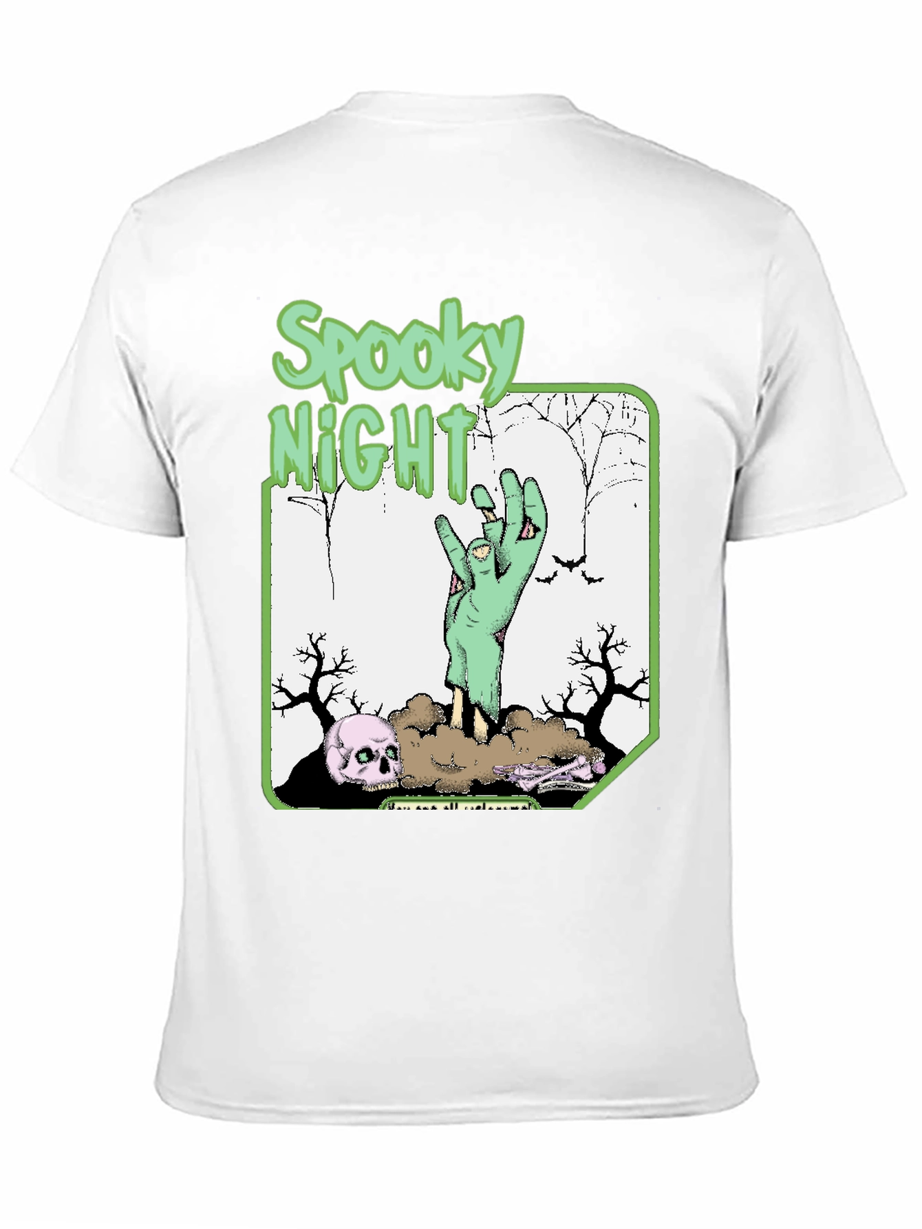 Spooky Night Zombie Hand T-Shirt - Halloween Graphic Tee