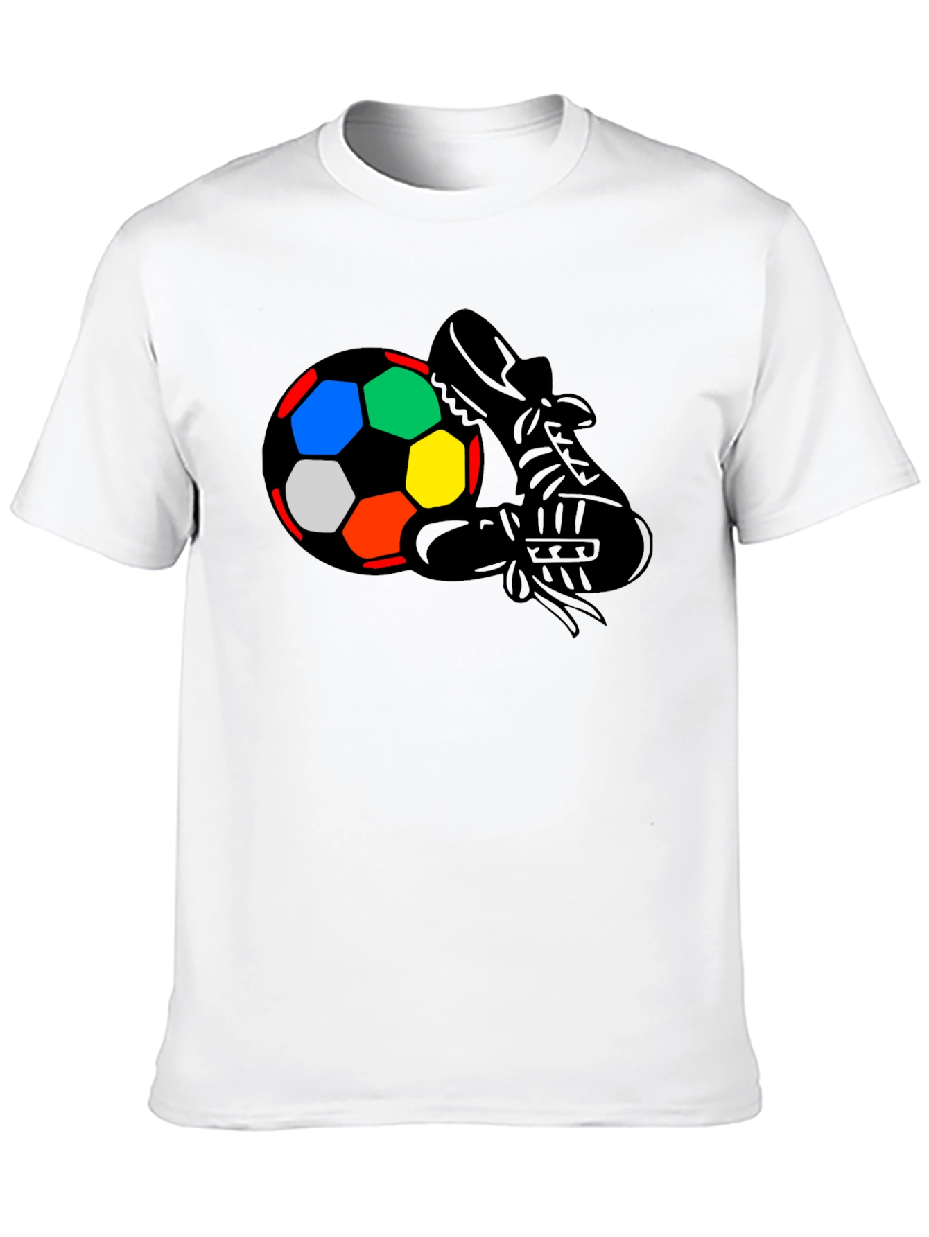 Soccer Ball & Cleat Graphic T-Shirt - Black