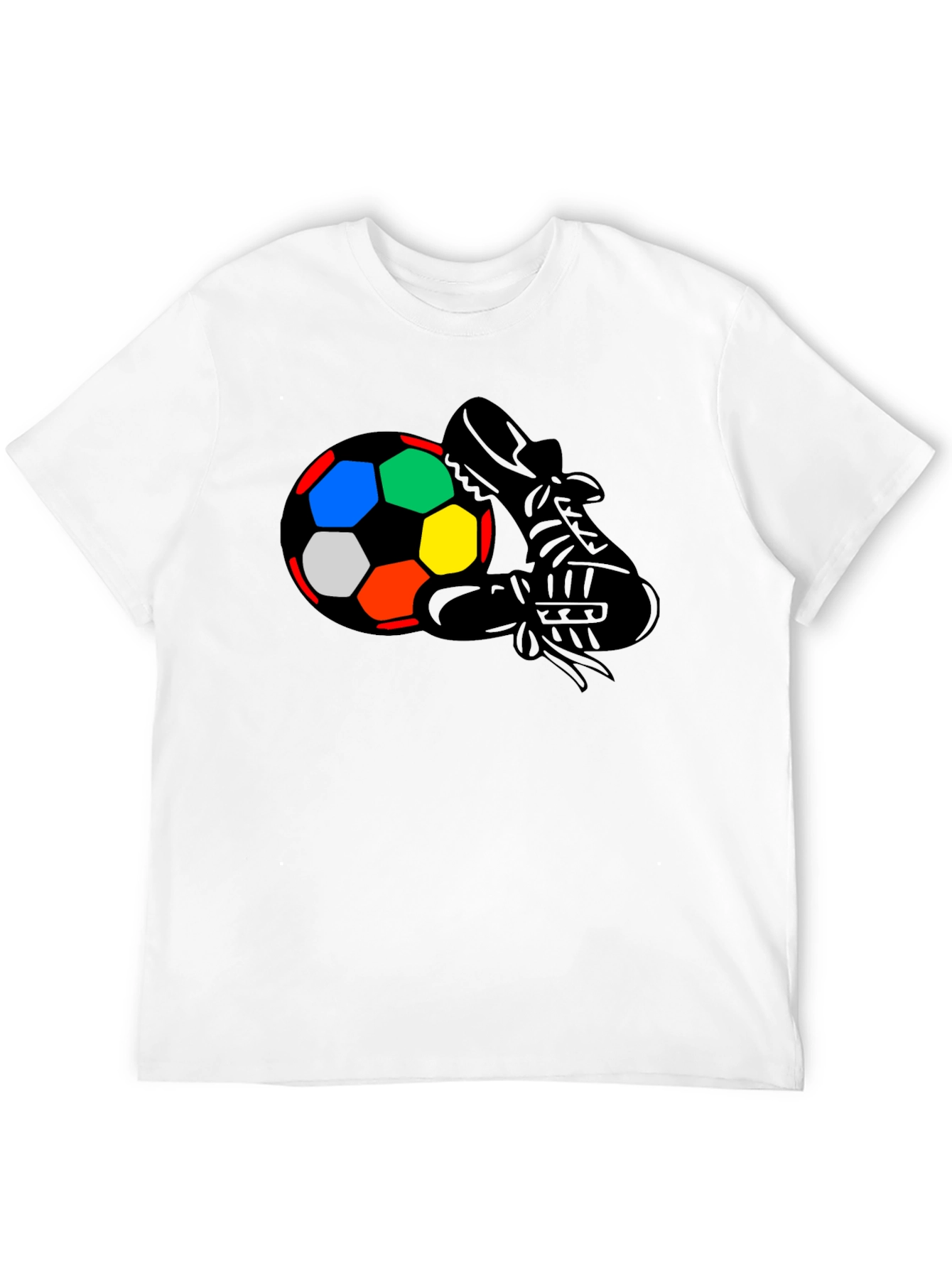 Soccer Ball & Cleat Graphic T-Shirt - Black