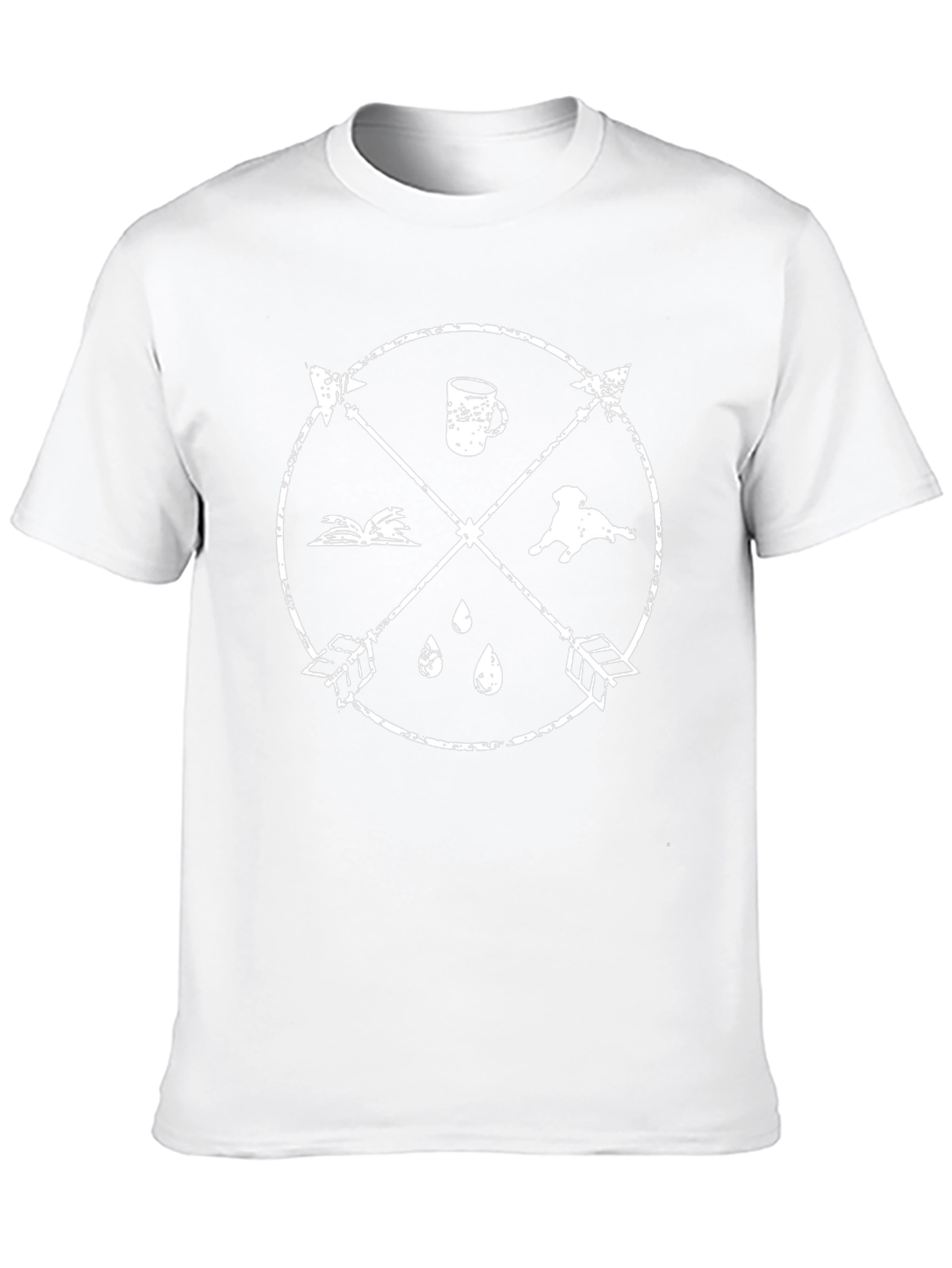 Adventure Awaits Tee - Coffee Books Dogs & Arrows