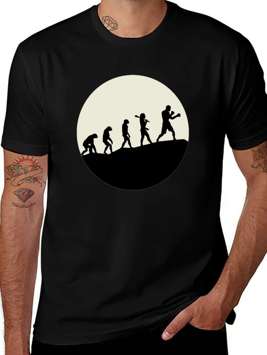 Boxing Evolution T-Shirt - Black Graphic Tee