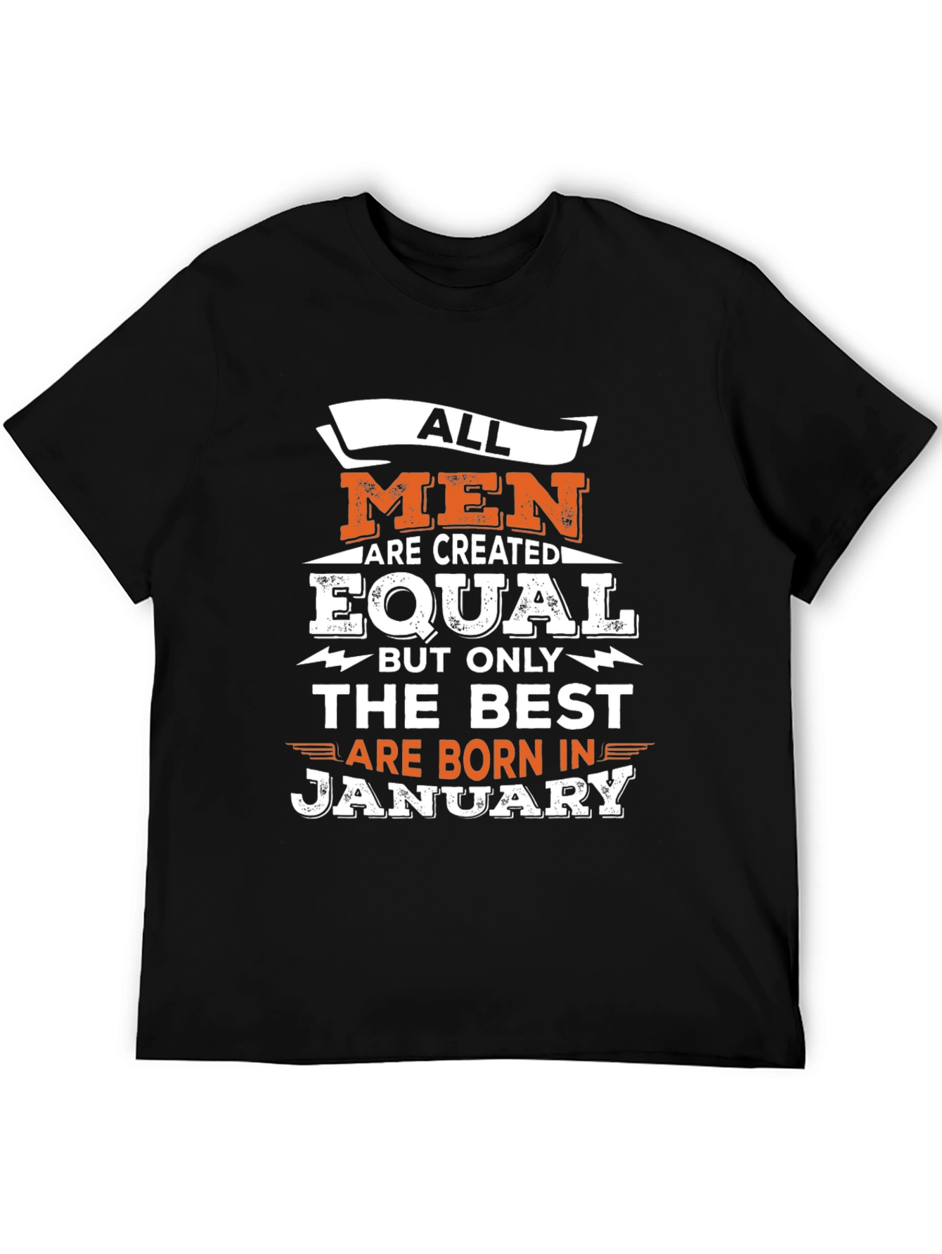 Best Men Born in January Black Graphic T-Shirt