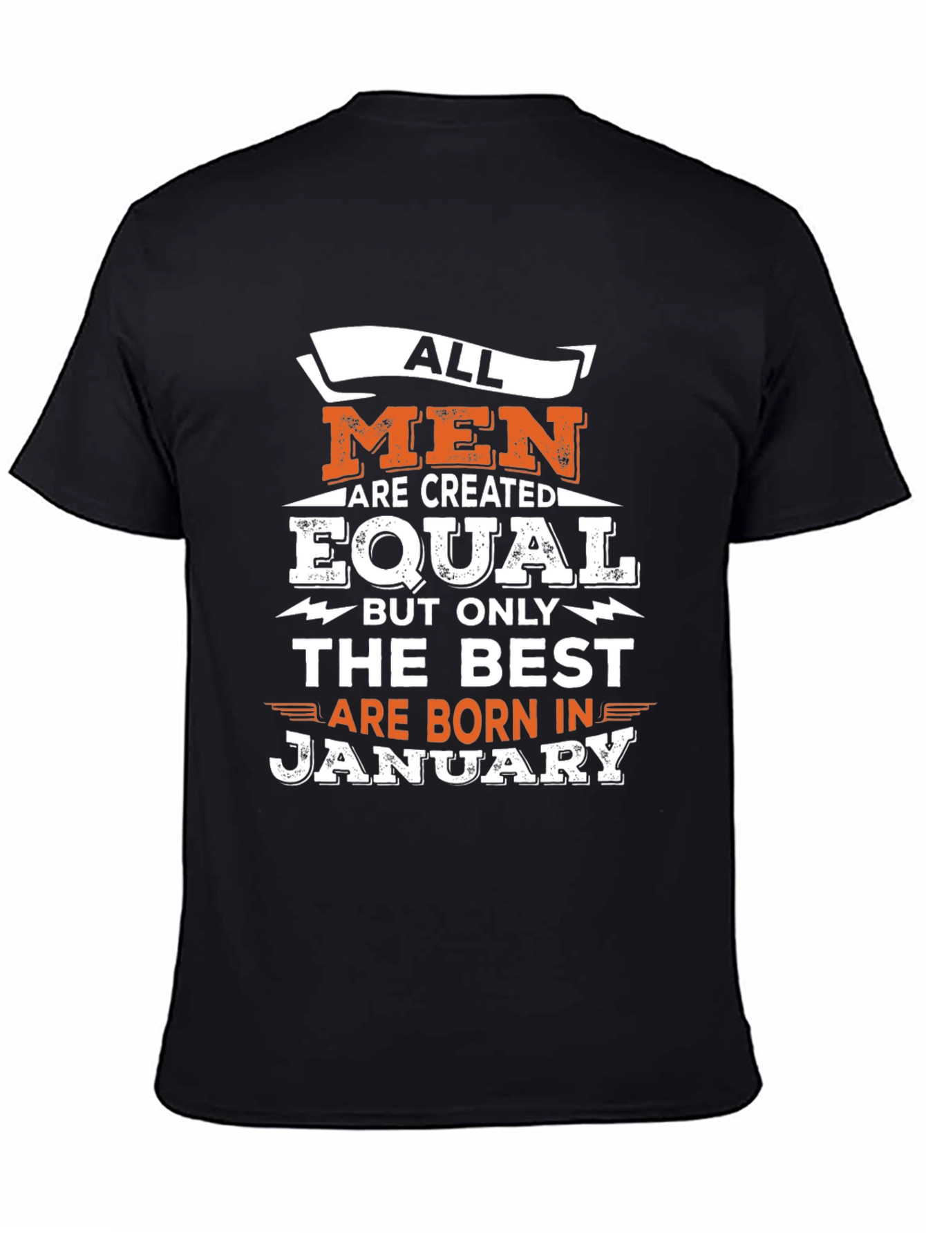 Best Men Born in January Black Graphic T-Shirt