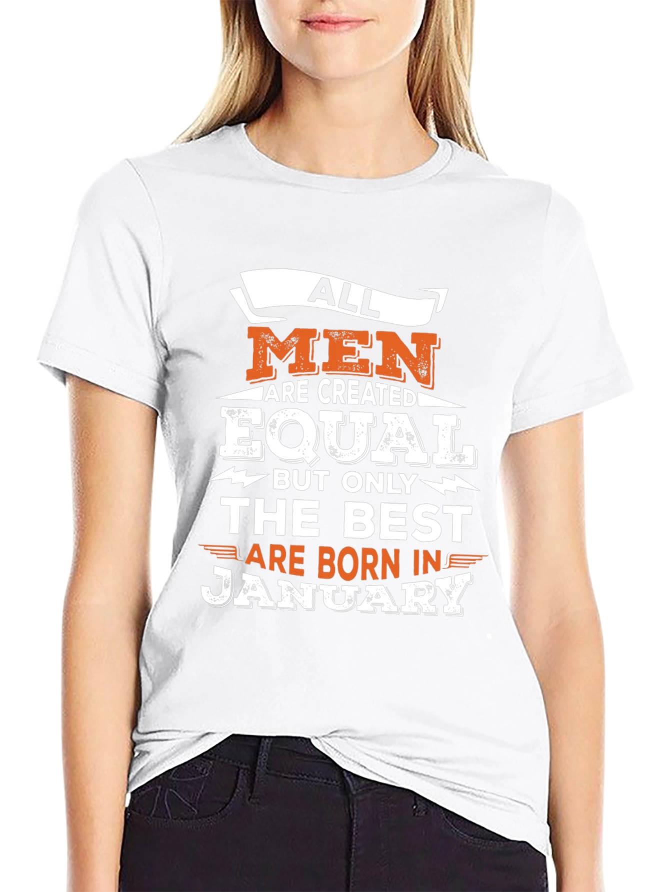 Best Men Born in January Black Graphic T-Shirt