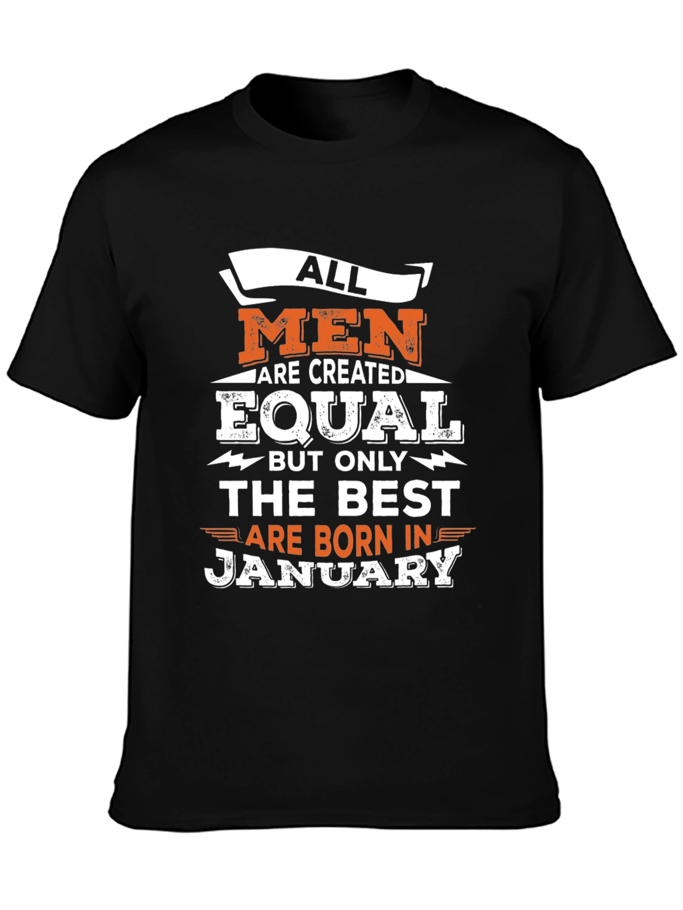 Best Men Born in January Black Graphic T-Shirt