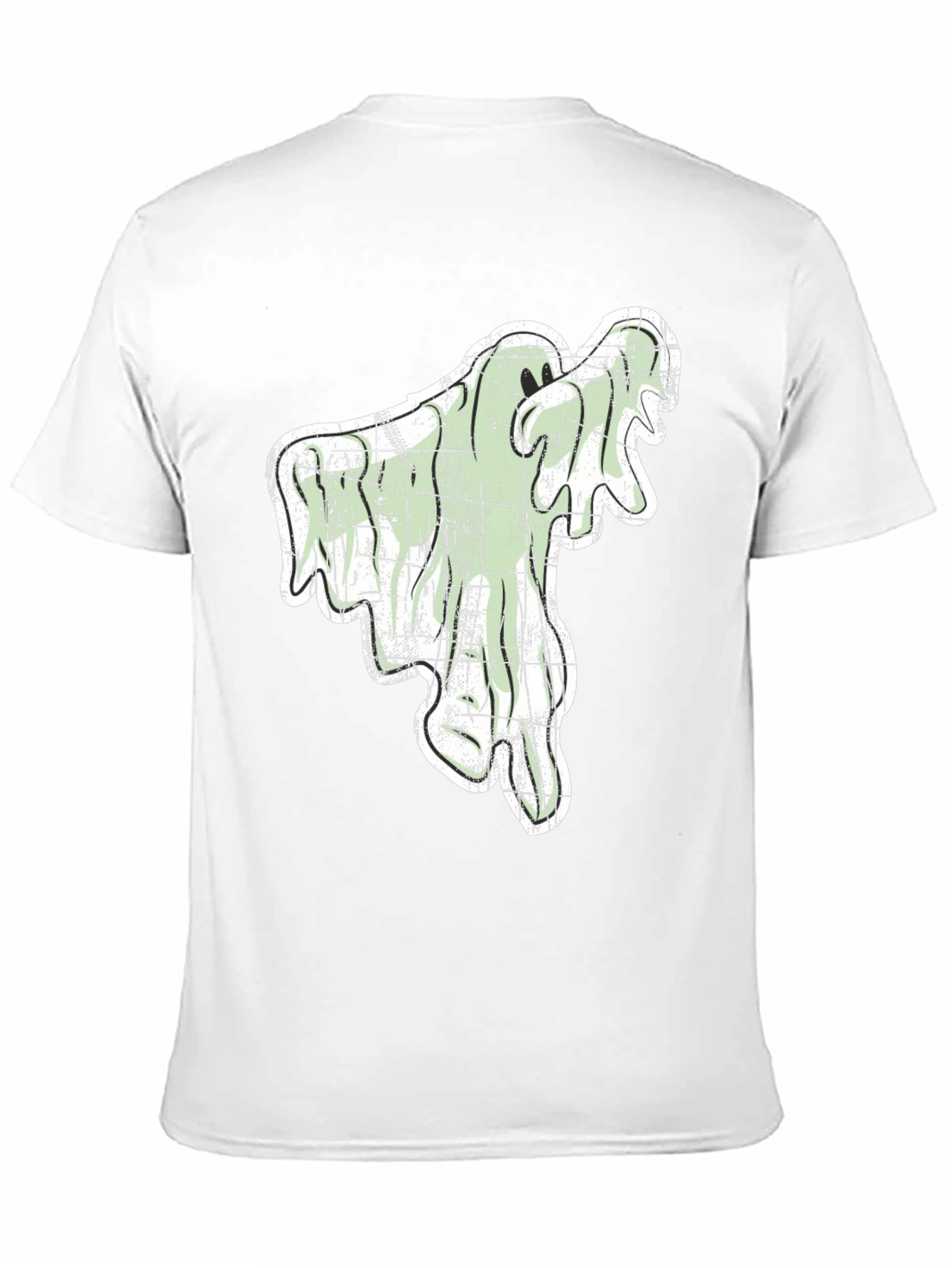 Spooky Season Ghost Graphic Tee - Black