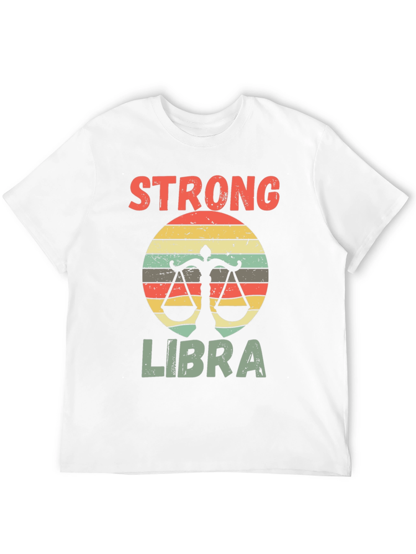 Strong Libra Graphic Tee - Zodiac Sign Shirt