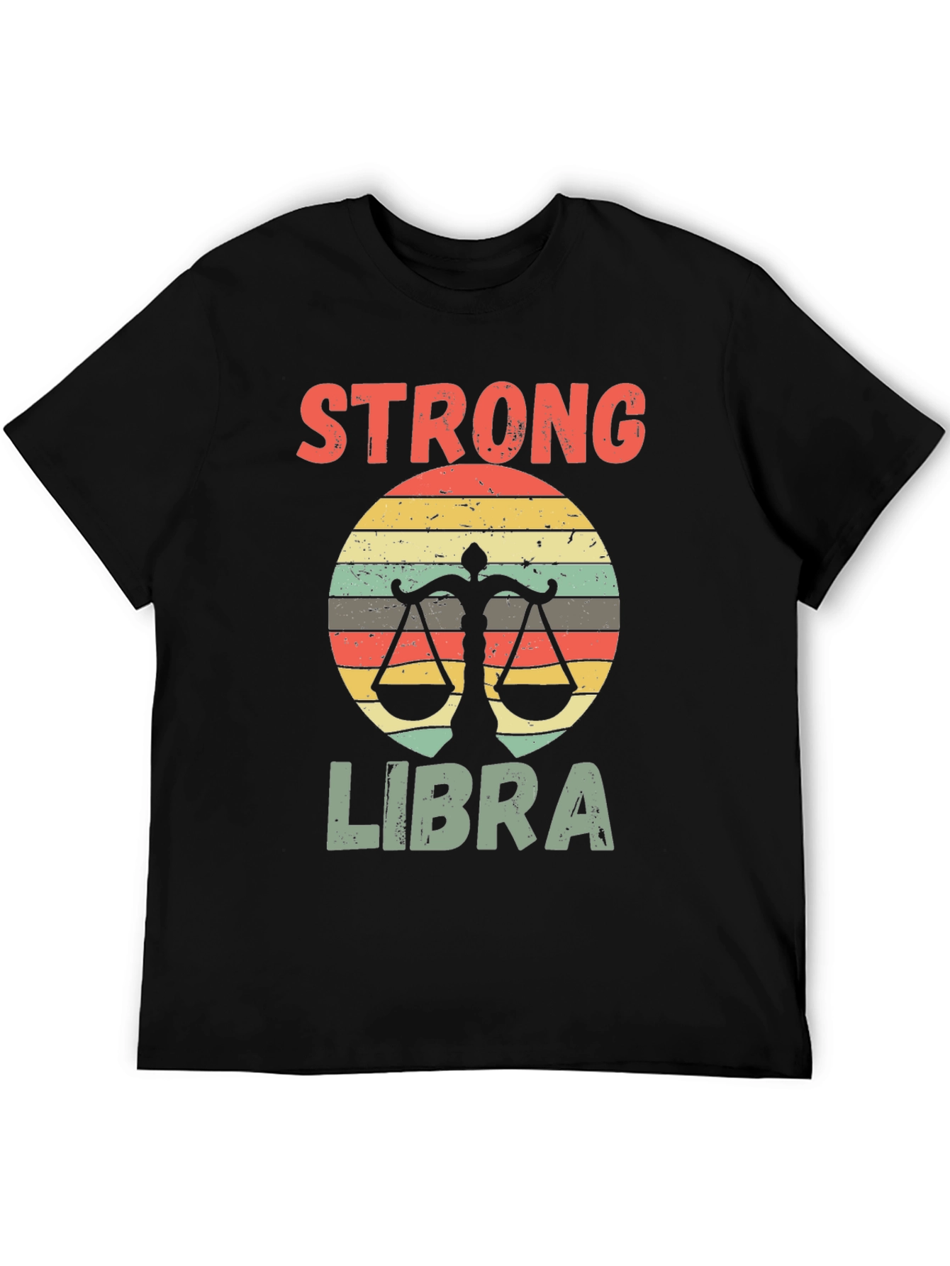 Strong Libra Graphic Tee - Zodiac Sign Shirt