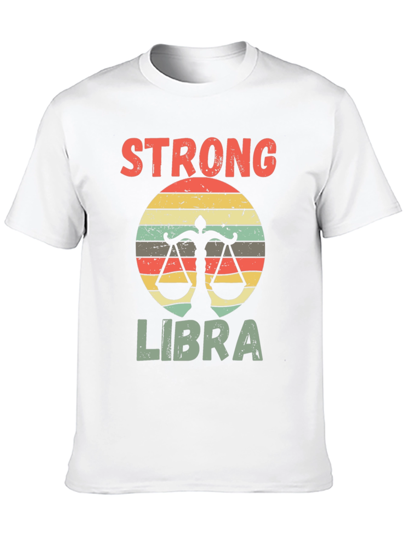 Strong Libra Graphic Tee - Zodiac Sign Shirt