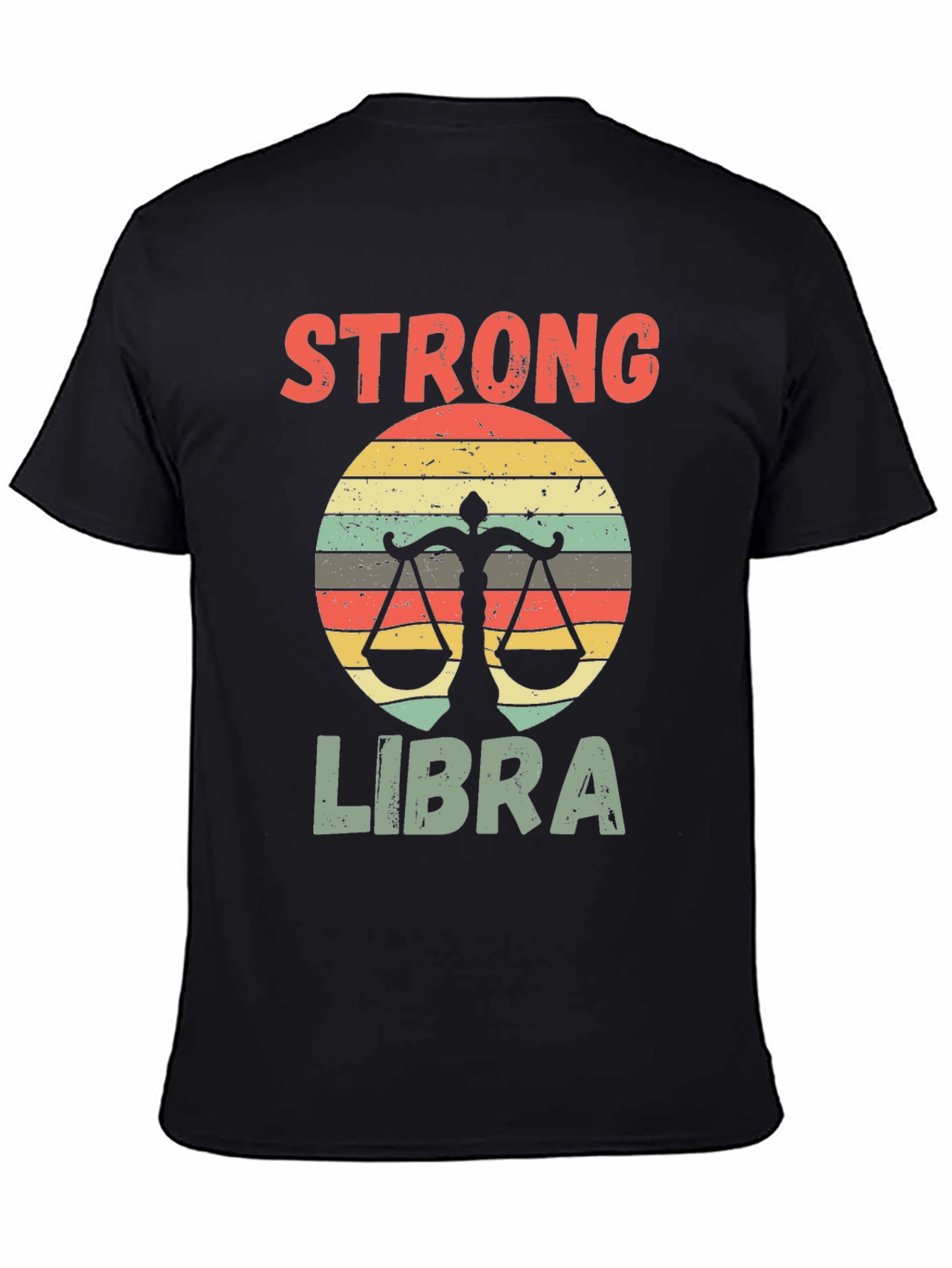 Strong Libra Graphic Tee - Zodiac Sign Shirt