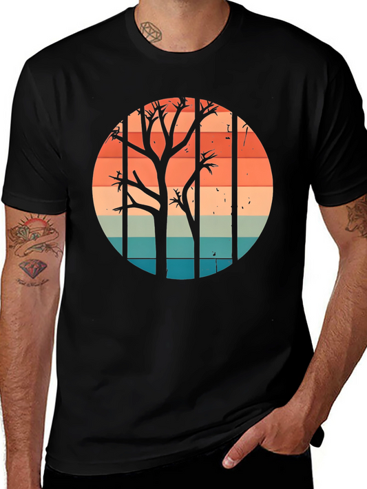 Retro Tree Graphic T-Shirt - Vintage Style Tee