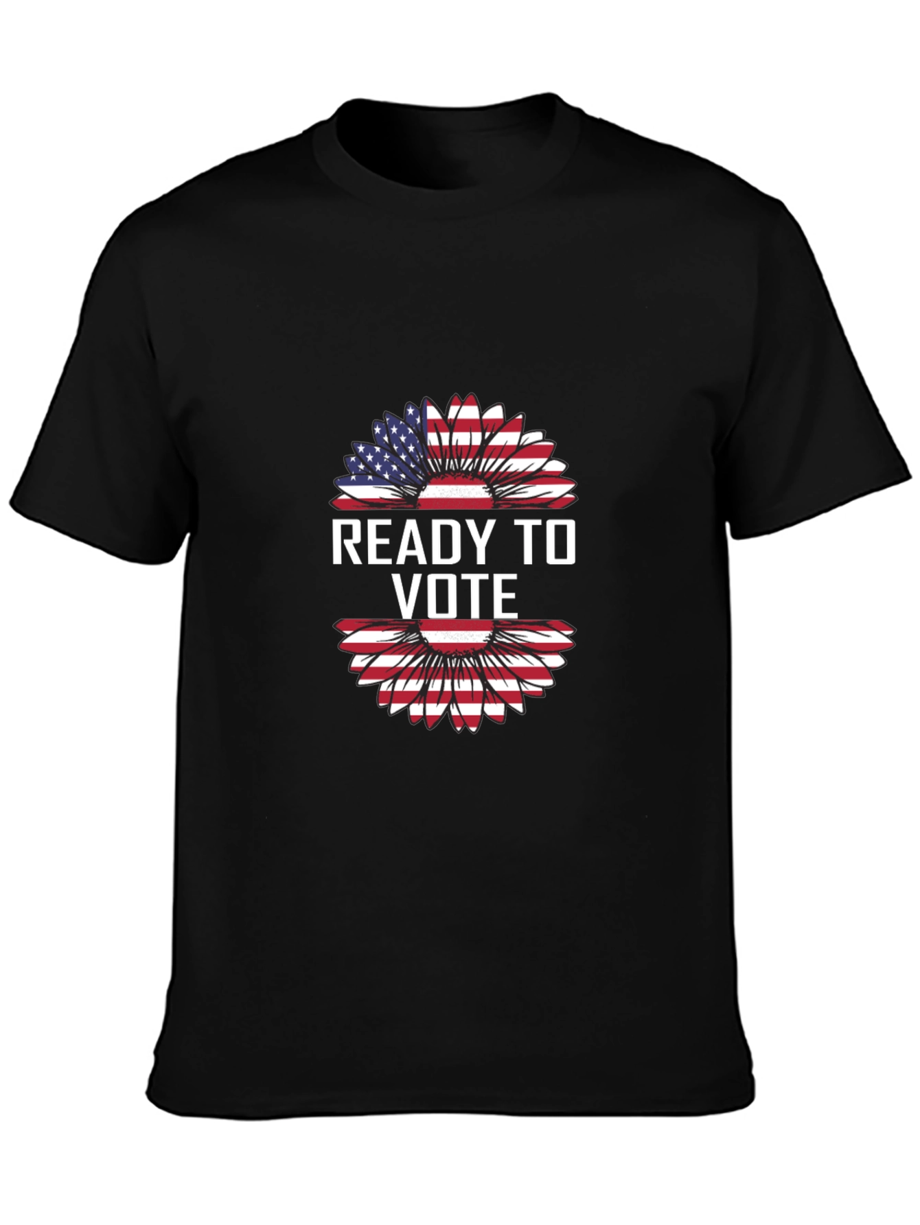 Ready to Vote American Flag Sunflower T-Shirt