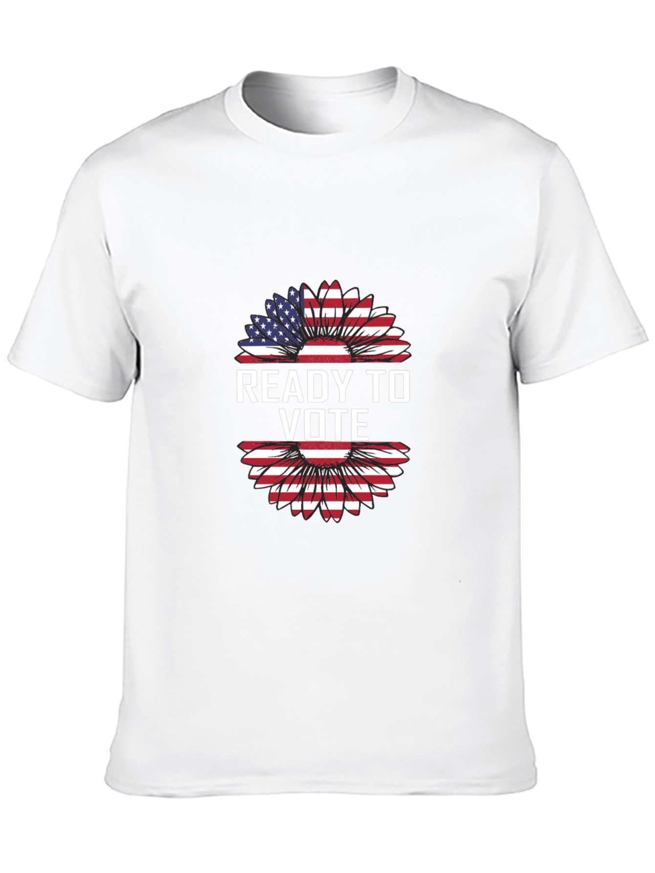 Ready to Vote American Flag Sunflower T-Shirt