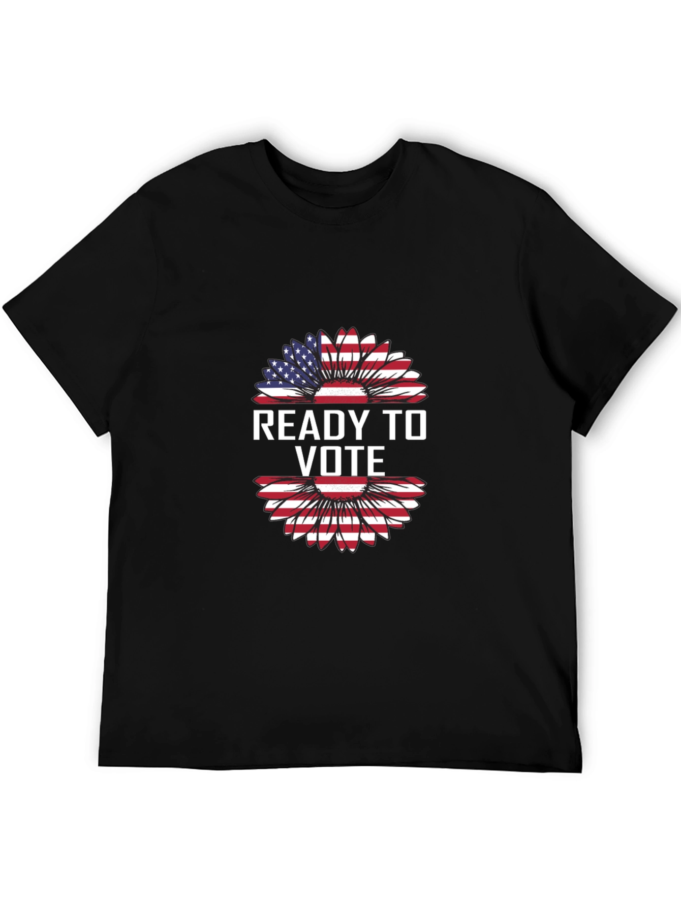 Ready to Vote American Flag Sunflower T-Shirt