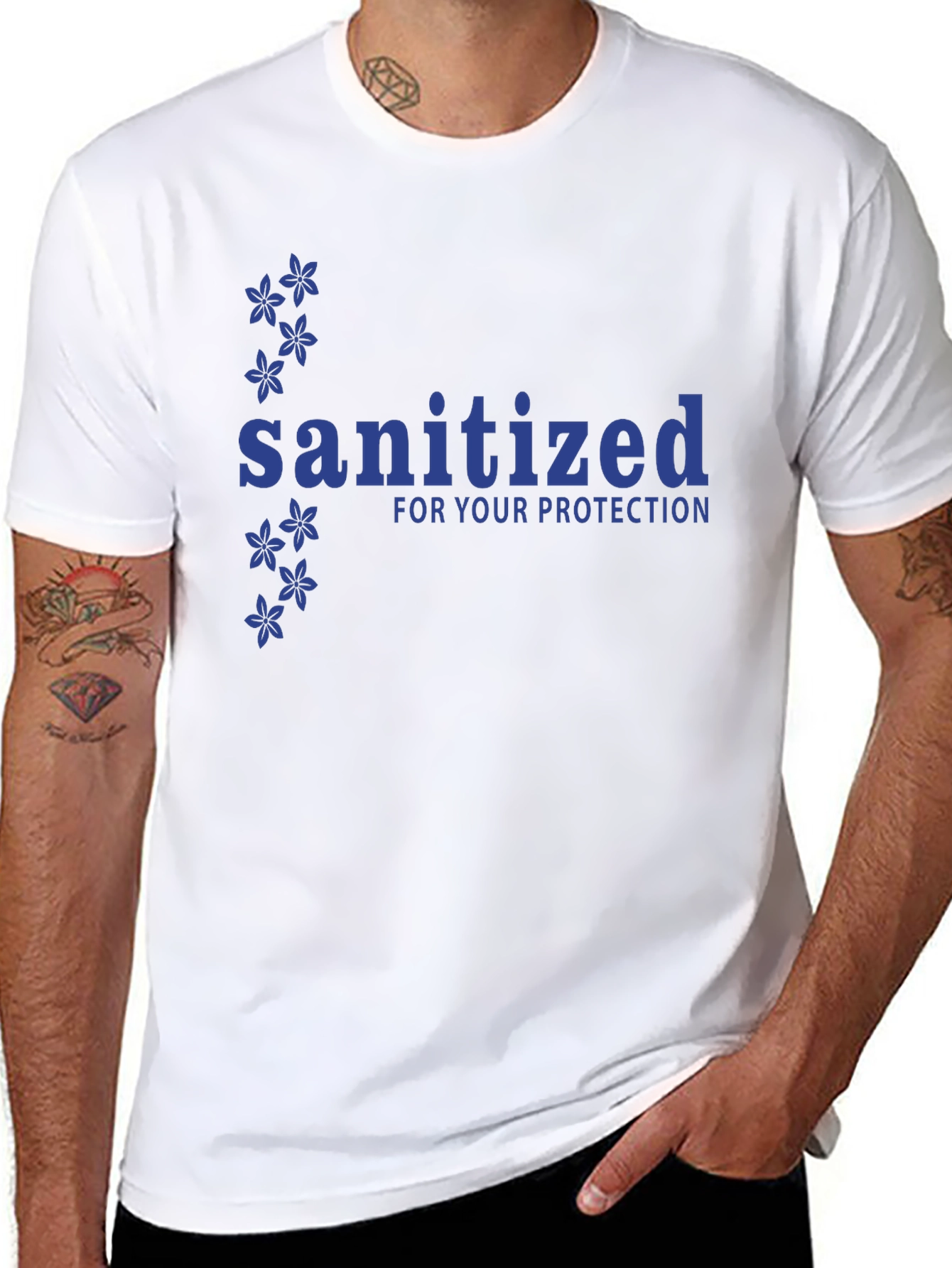 Sanitized For Your Protection Black T-Shirt