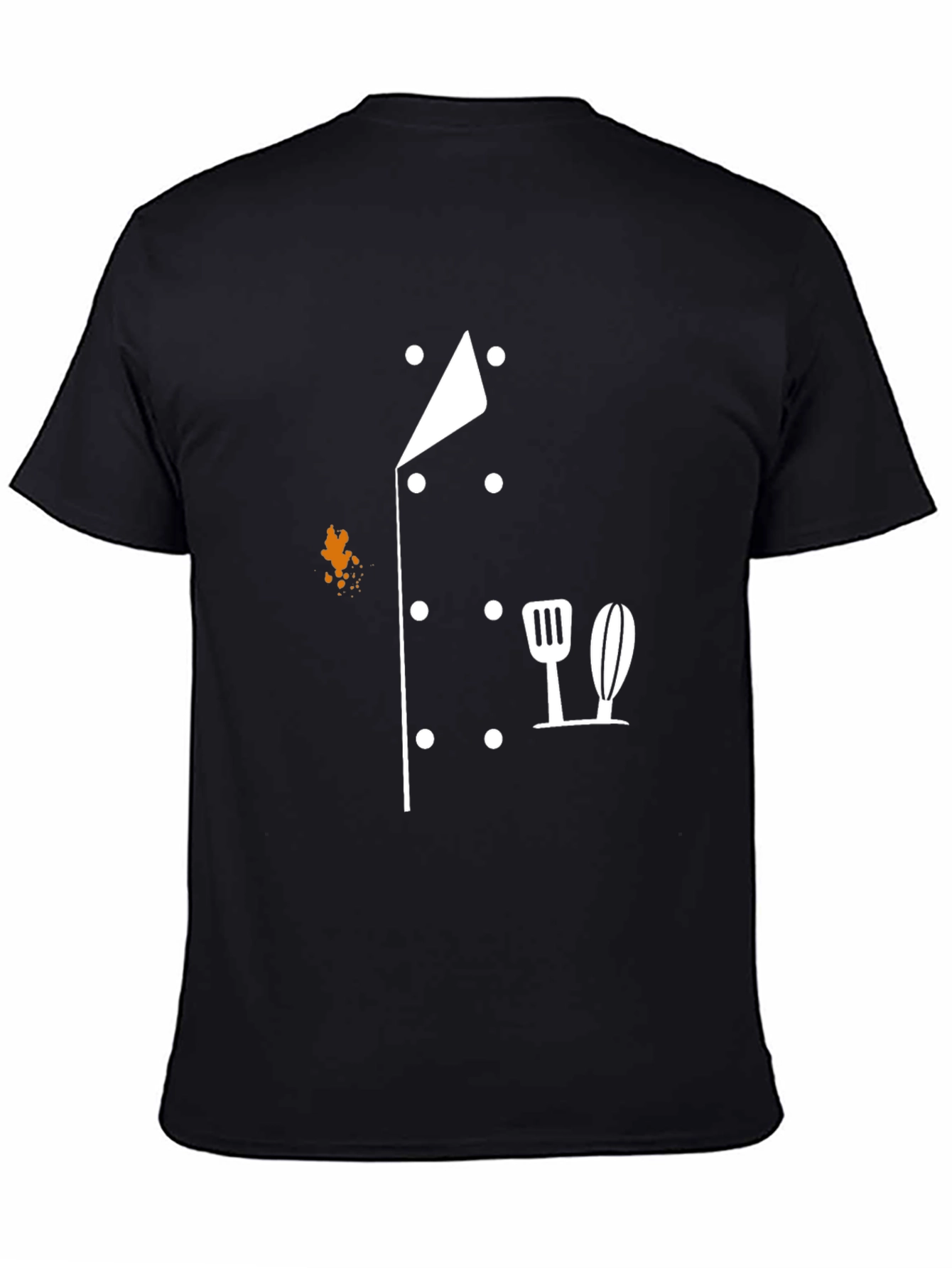 Chefs Uniform Graphic Tee - Black Cotton Blend