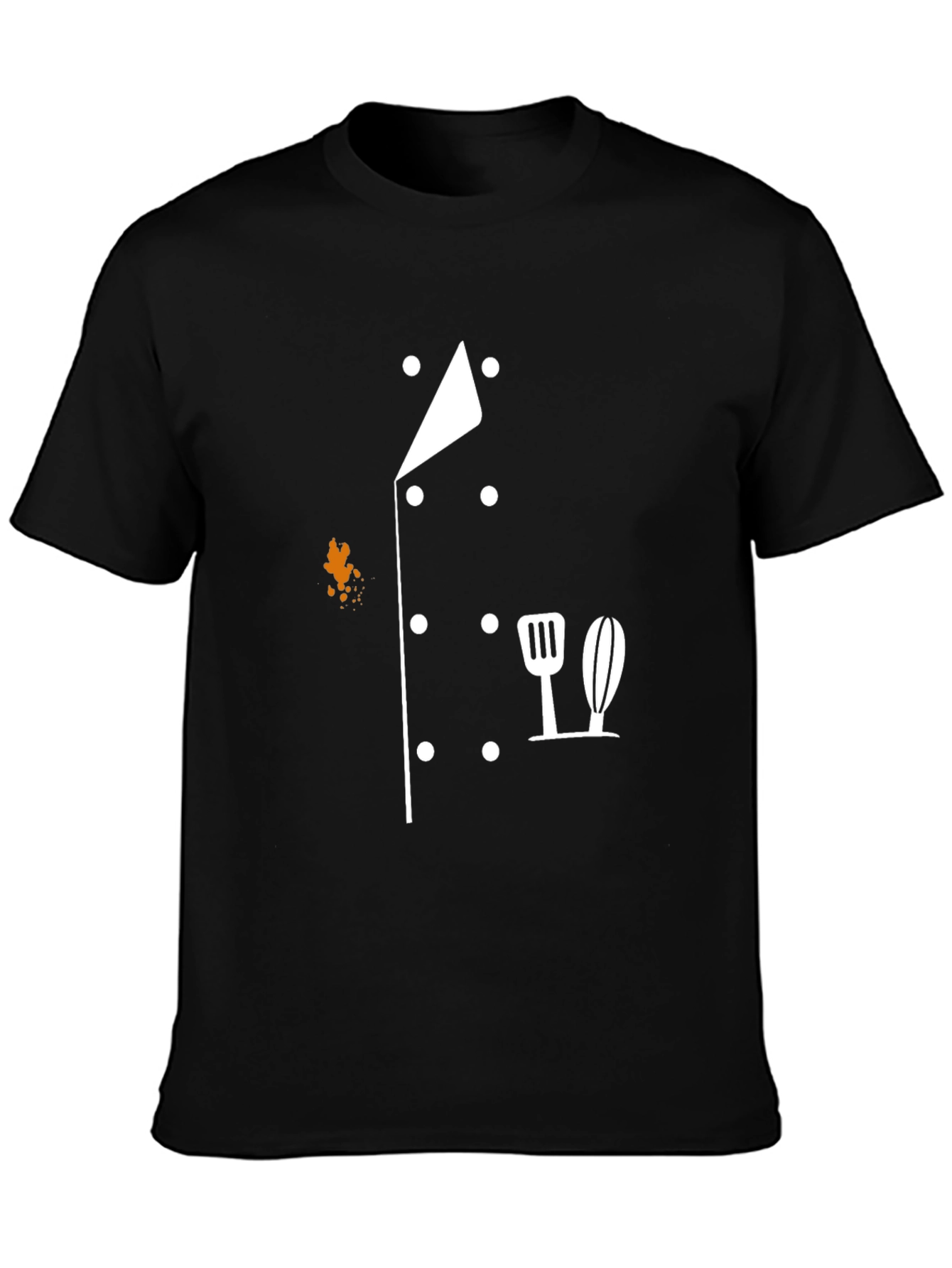Chefs Uniform Graphic Tee - Black Cotton Blend