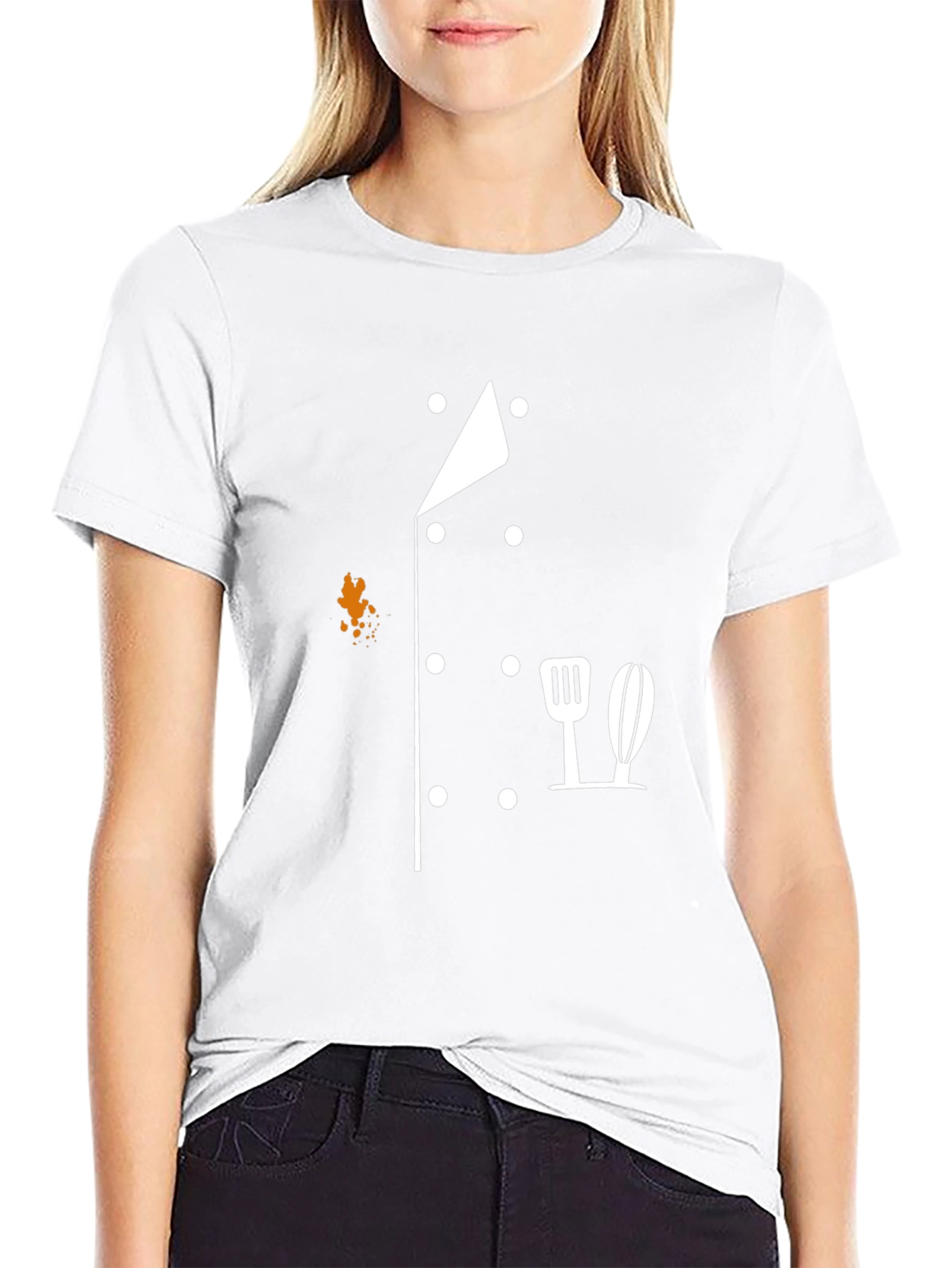 Chefs Uniform Graphic Tee - Black Cotton Blend