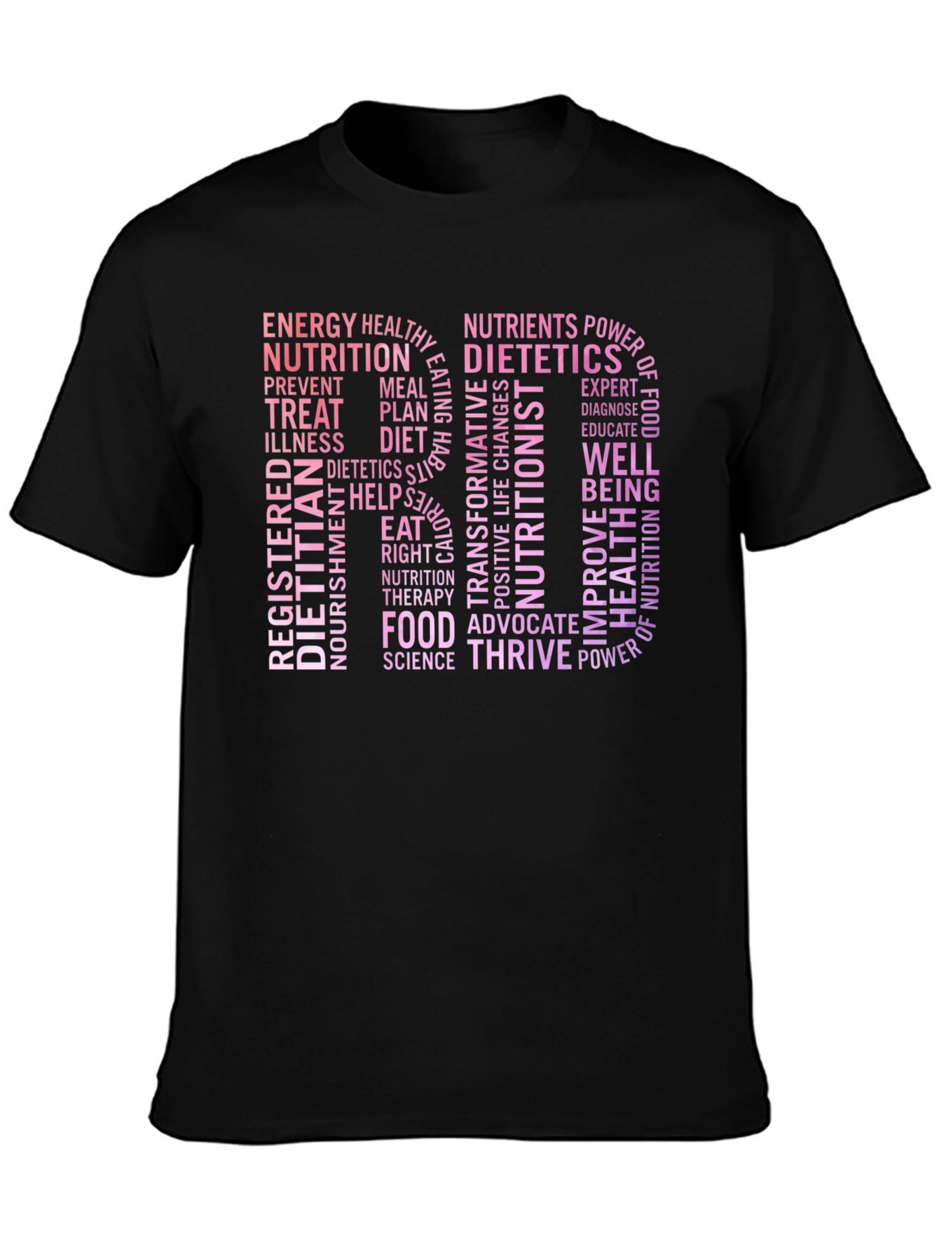 RD Registered Dietitian Word Art T-Shirt