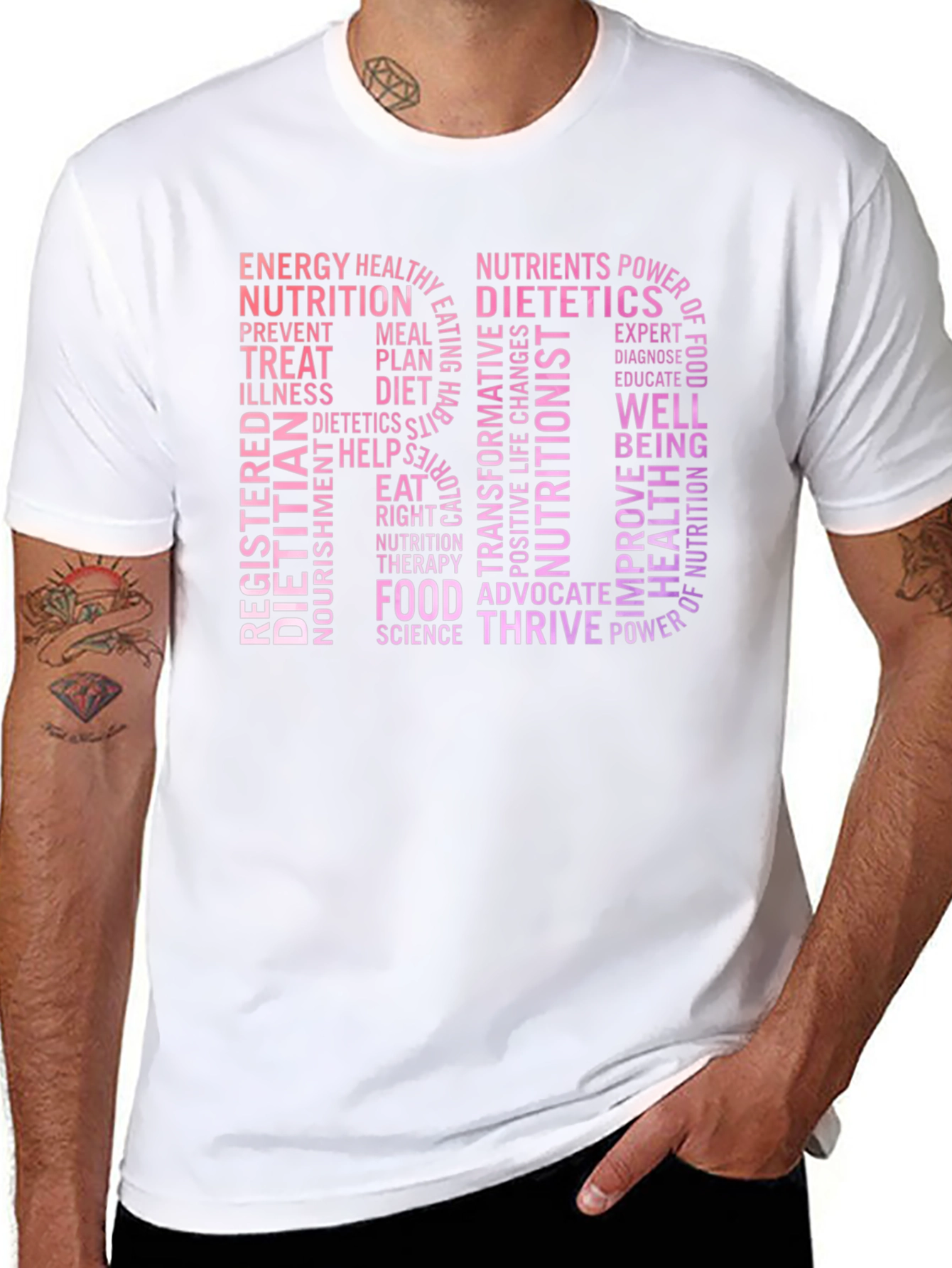 RD Registered Dietitian Word Art T-Shirt