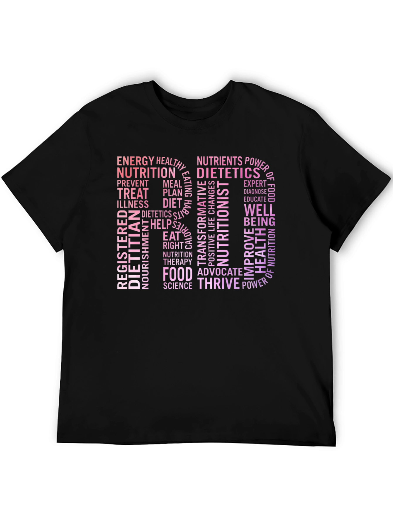 RD Registered Dietitian Word Art T-Shirt